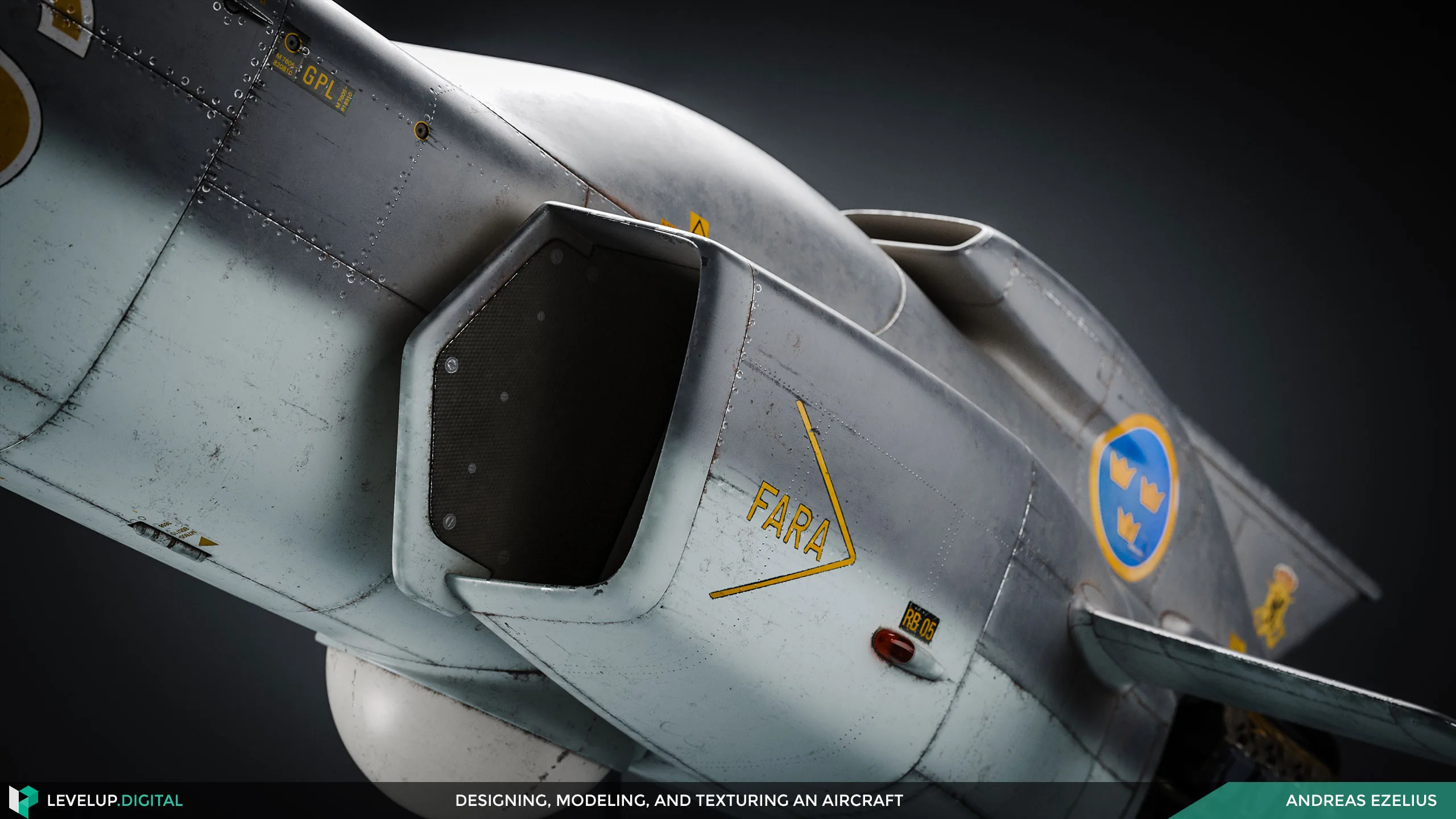 Designing, Modeling, and Texturing an Aircraft | Andreas Ezelius