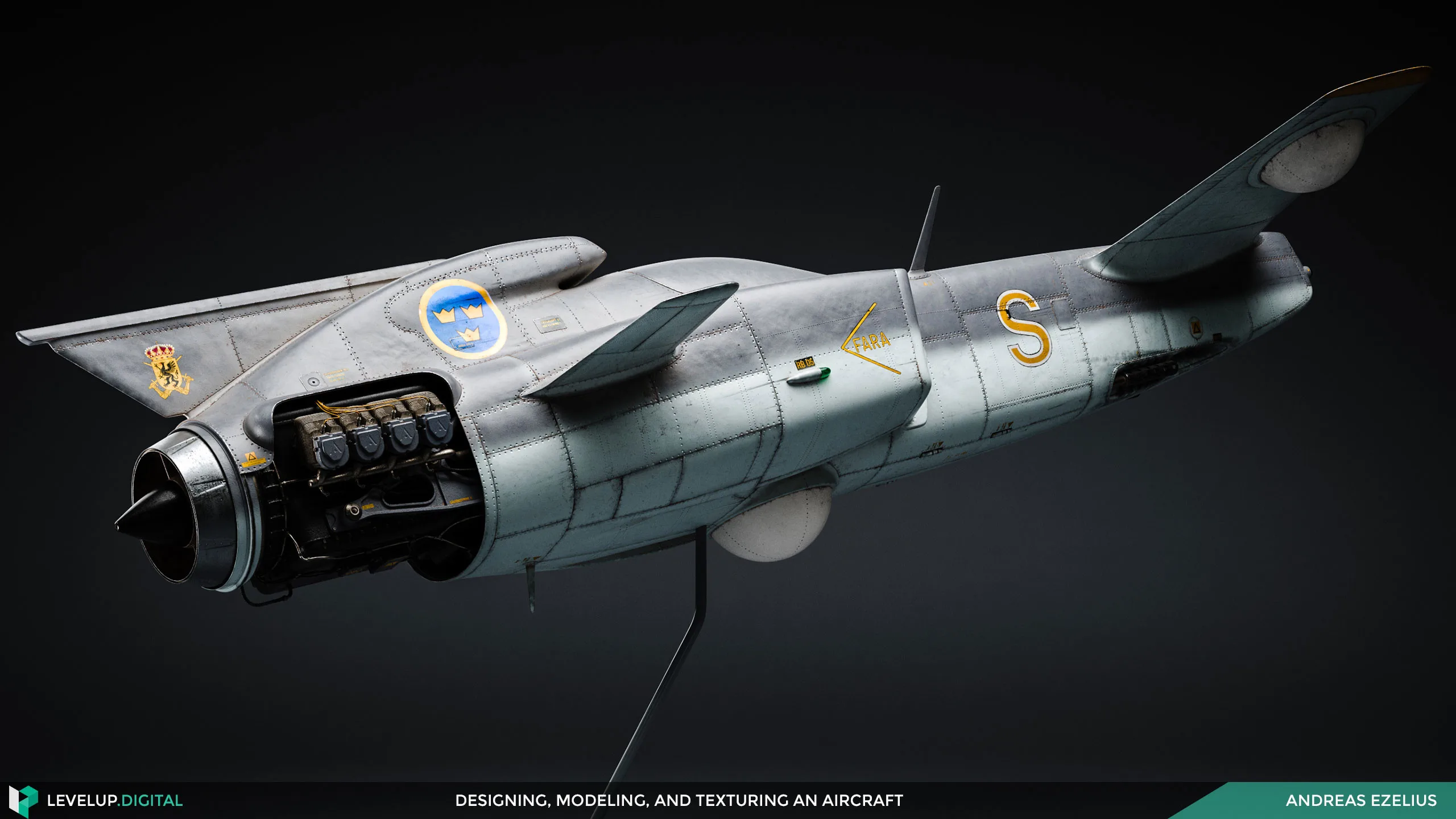 Designing, Modeling, and Texturing an Aircraft | Andreas Ezelius