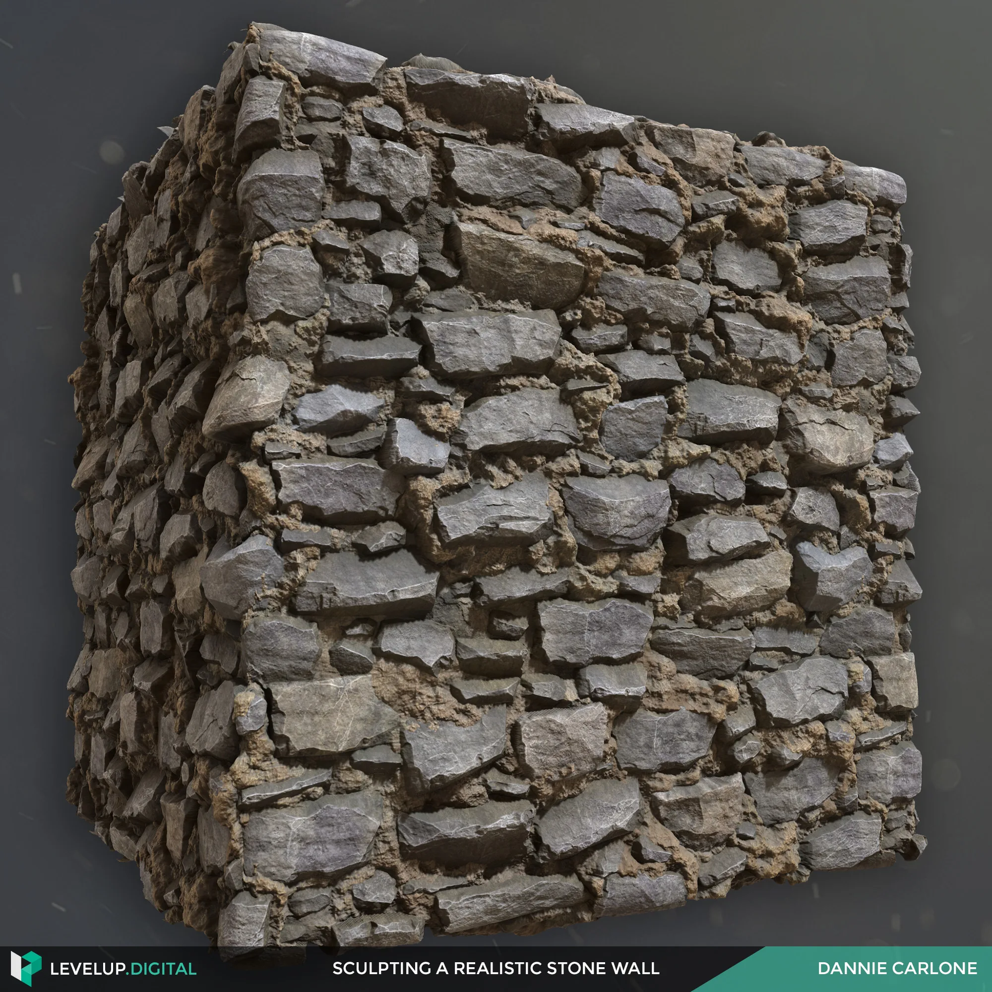 Sculpting a Realistic Stone Wall using ZBrush & Substance Designer | Dannie Carlone