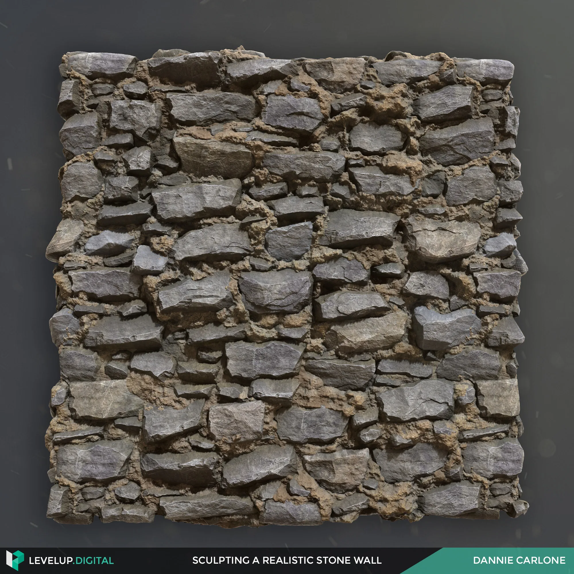 Sculpting a Realistic Stone Wall using ZBrush & Substance Designer | Dannie Carlone