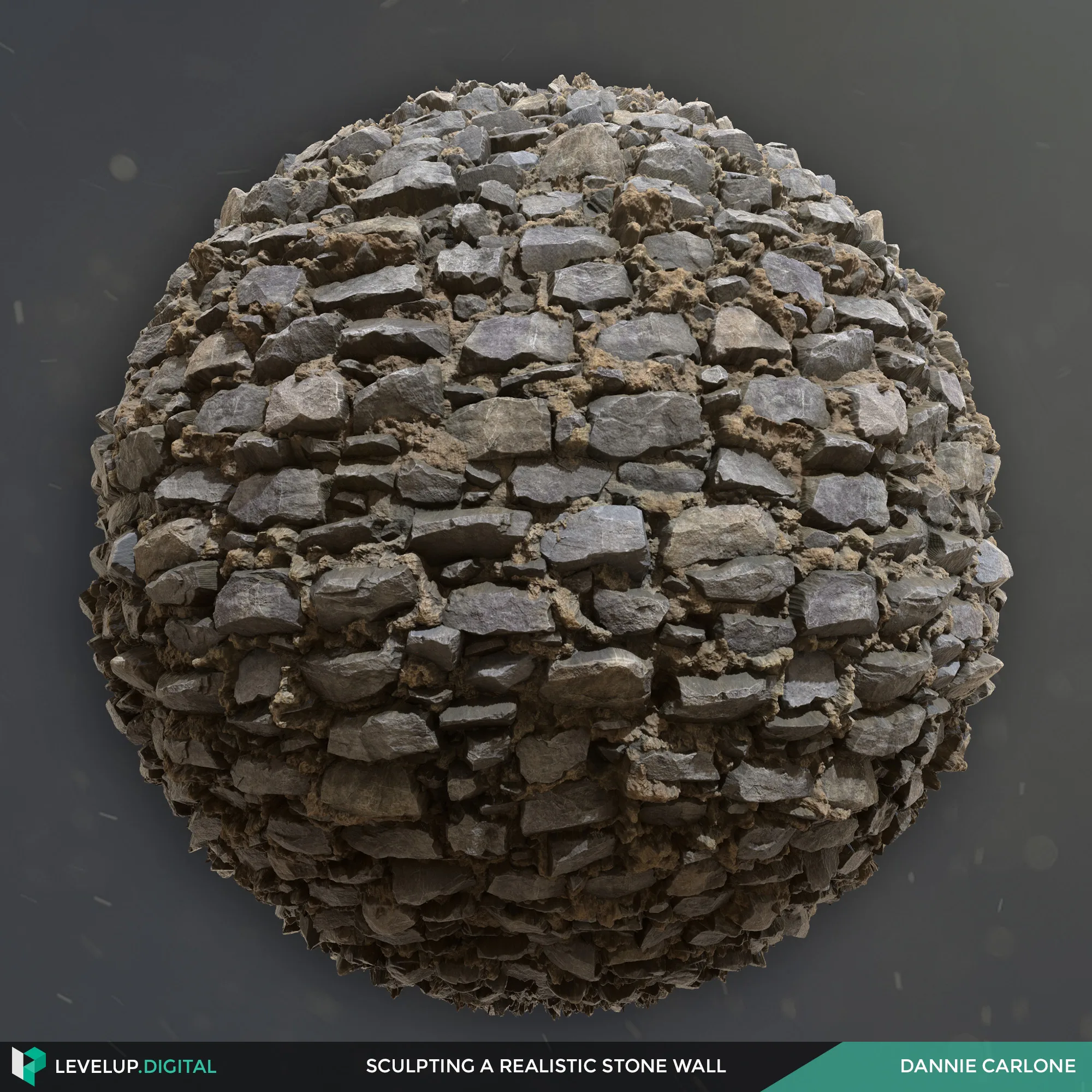 Sculpting a Realistic Stone Wall using ZBrush & Substance Designer | Dannie Carlone