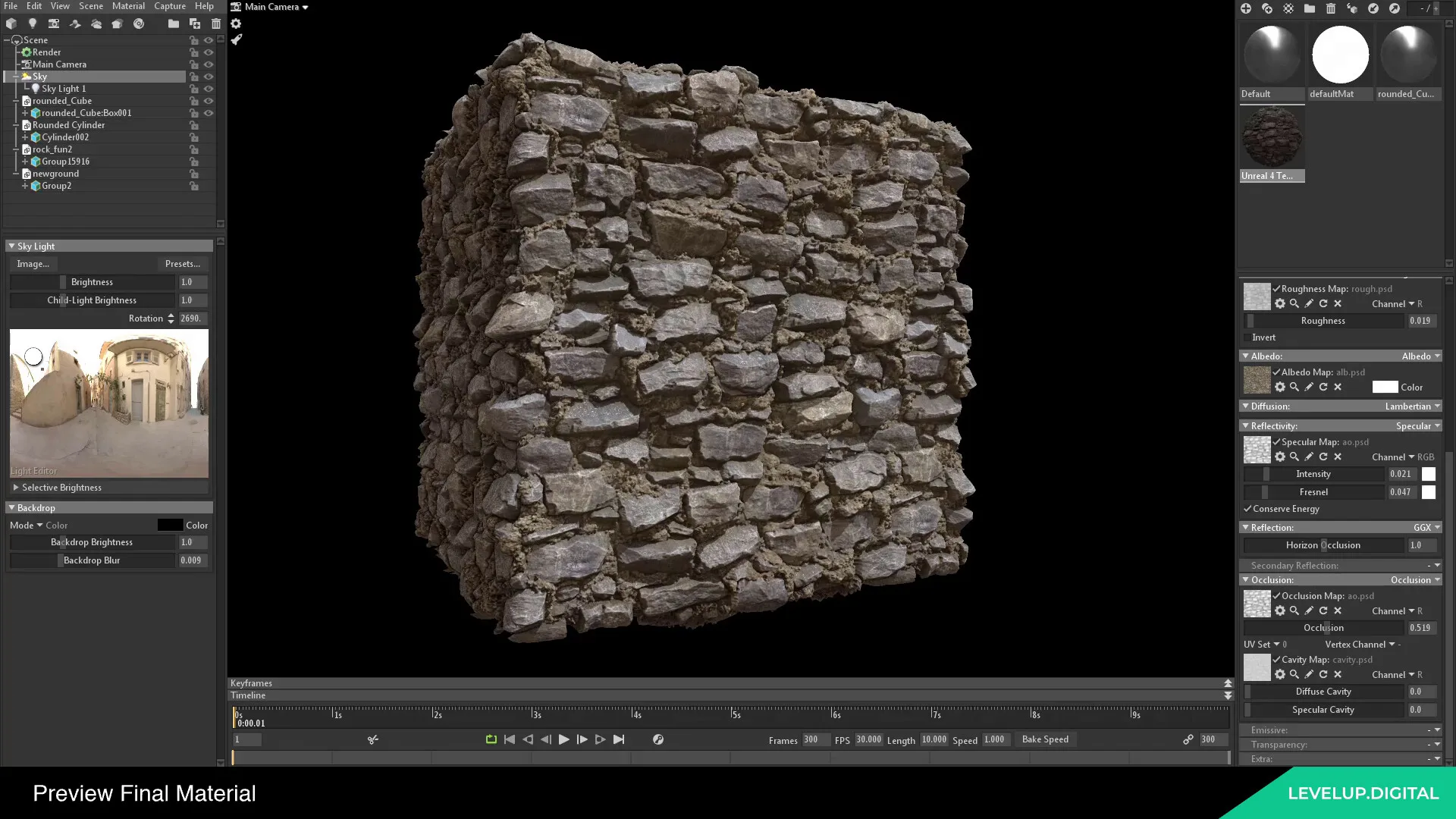 Sculpting a Realistic Stone Wall using ZBrush & Substance Designer | Dannie Carlone