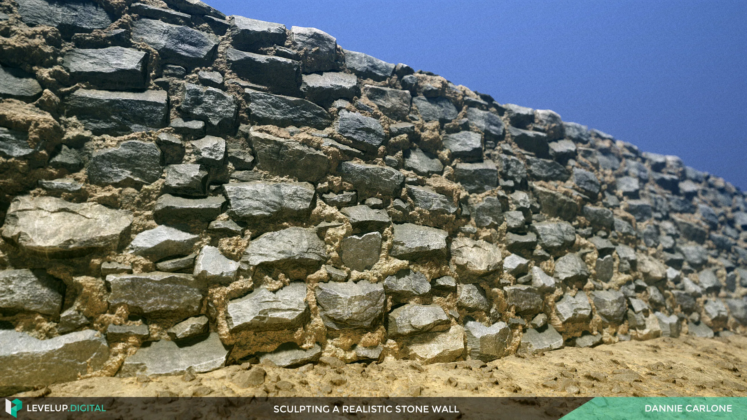 Sculpting a Realistic Stone Wall using ZBrush & Substance Designer | Dannie Carlone