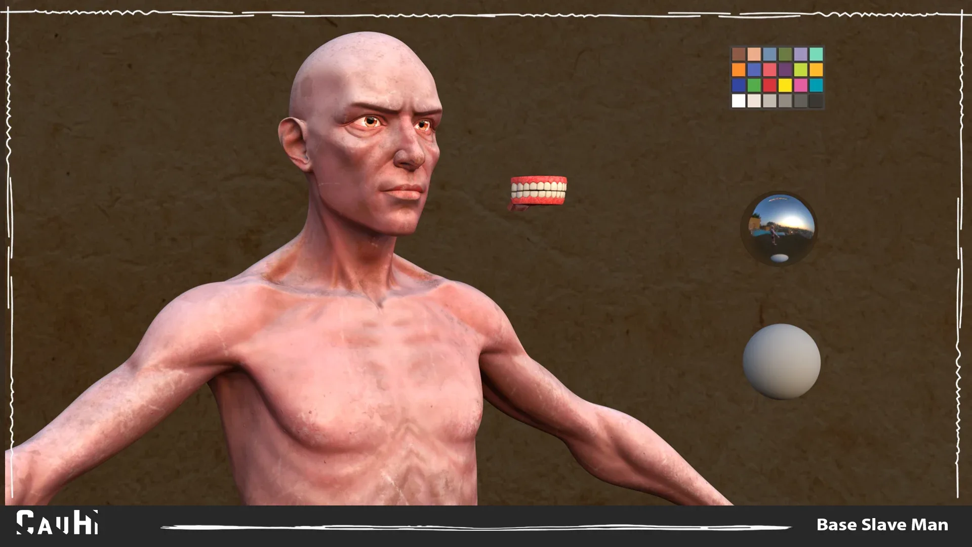 Stylized SlaveMan Anatomy Game