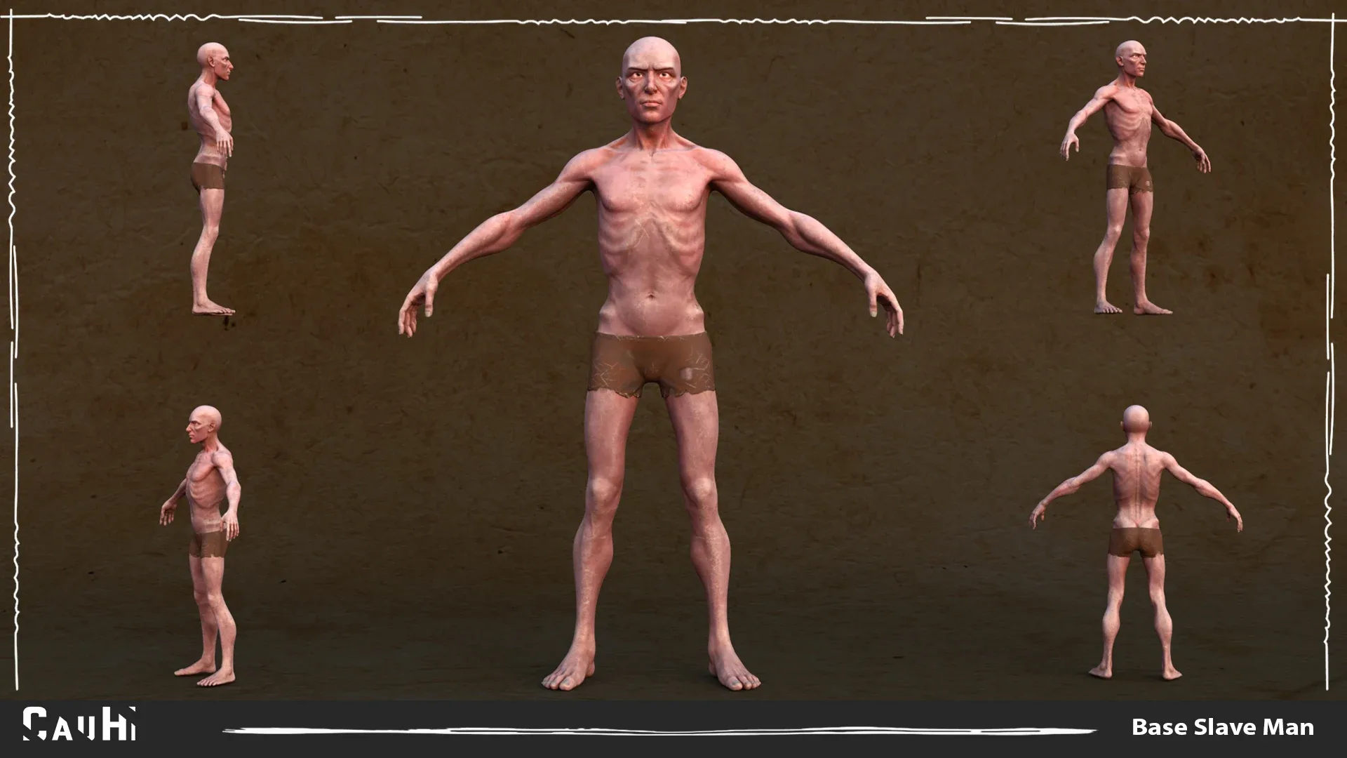 Stylized SlaveMan Anatomy Game