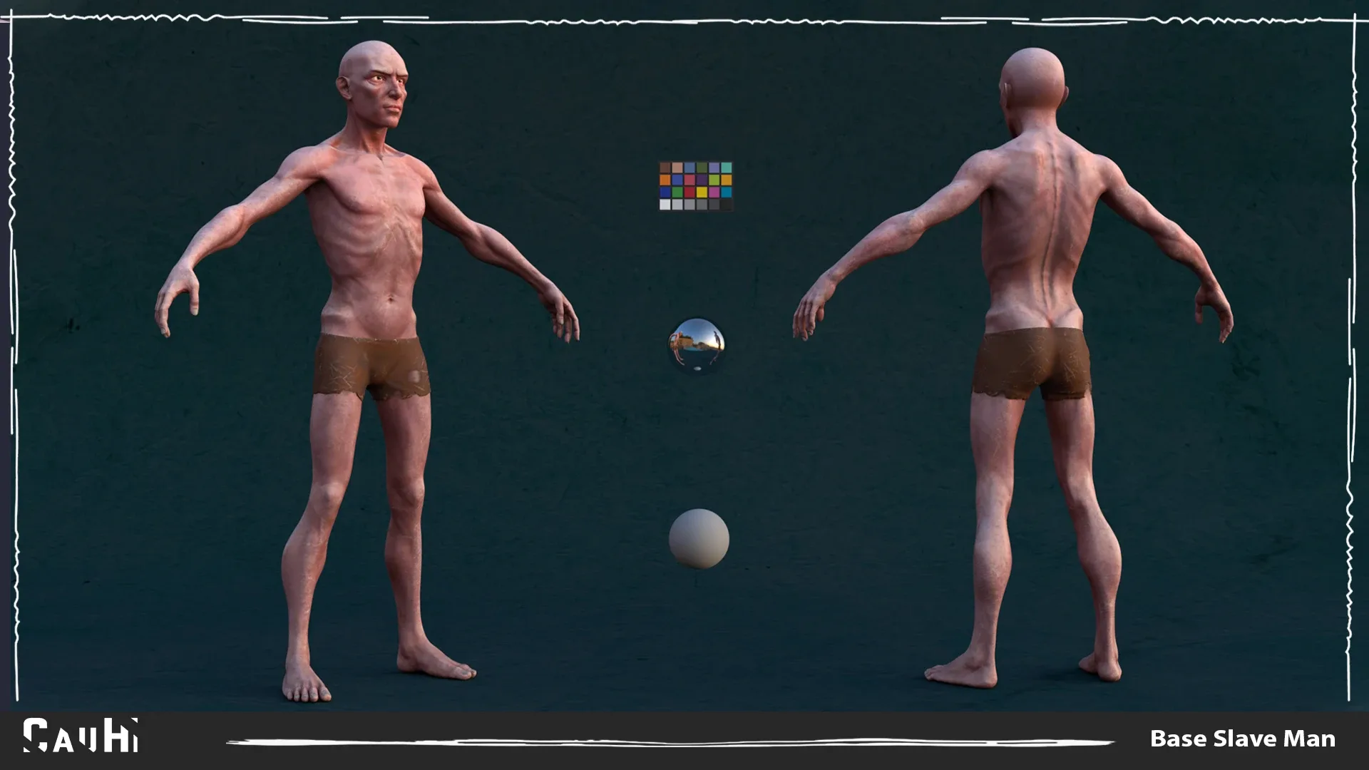 Stylized SlaveMan Anatomy Game