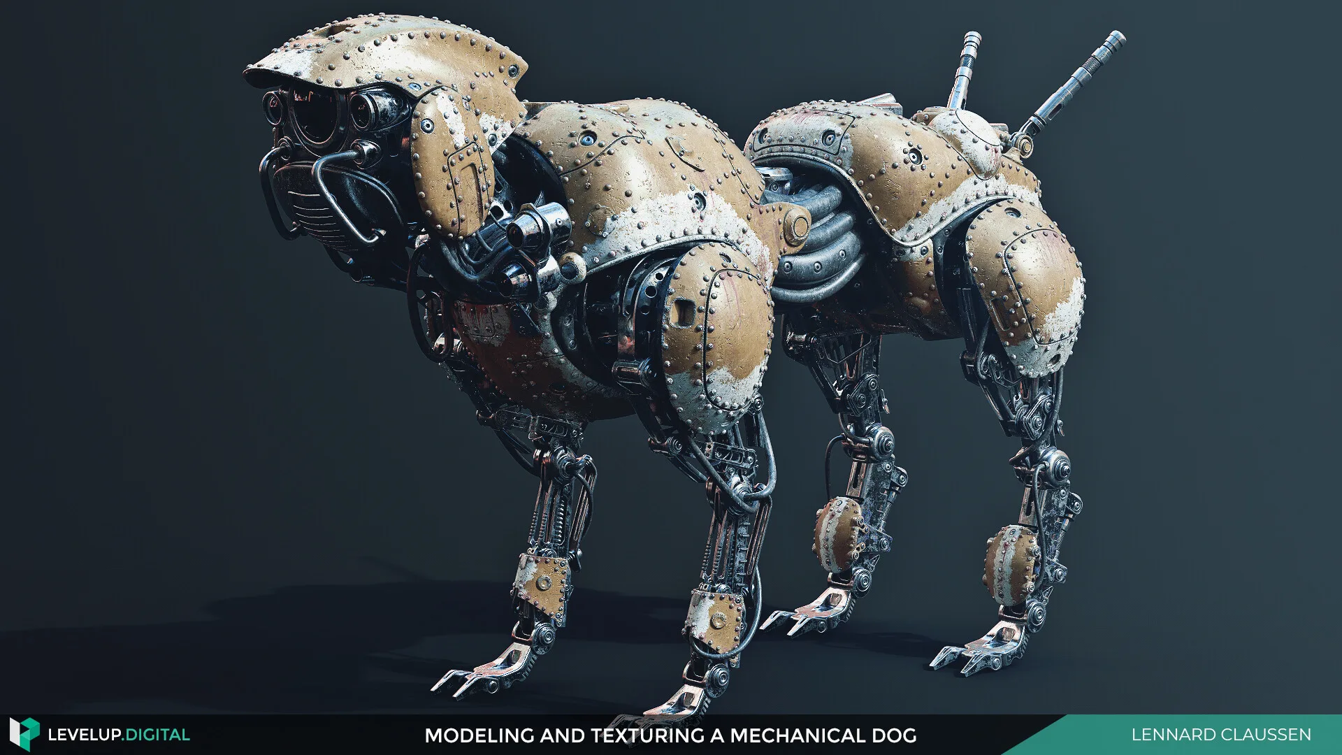 Modeling and Texturing a Mechanical Dog | Lennard Claussen