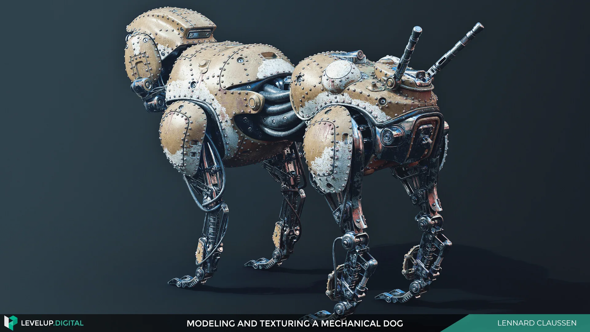 Modeling and Texturing a Mechanical Dog | Lennard Claussen