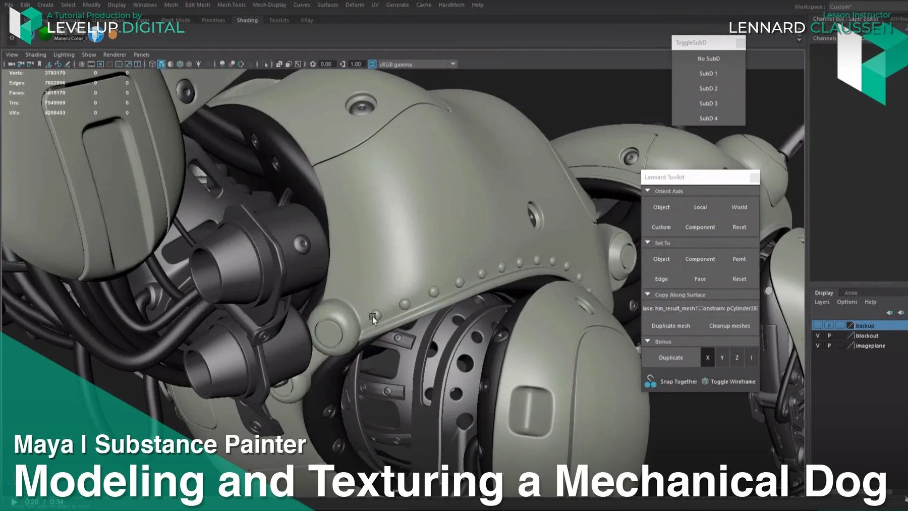 Modeling and Texturing a Mechanical Dog | Lennard Claussen