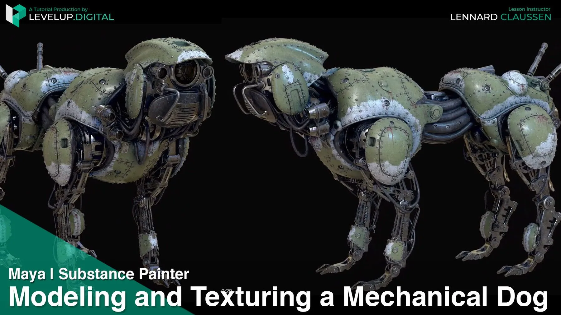 Modeling and Texturing a Mechanical Dog | Lennard Claussen