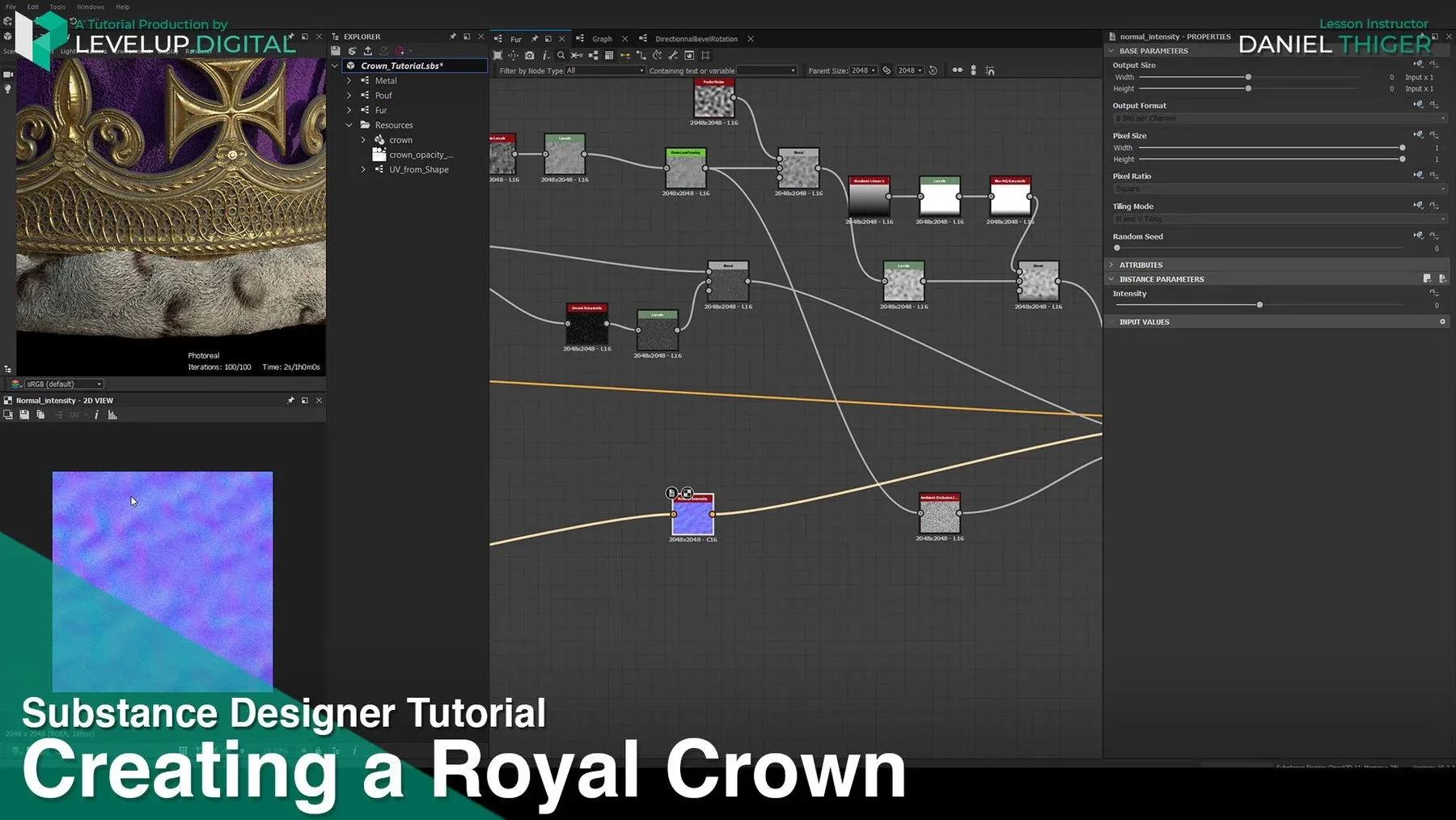 Creating a Royal Crown in Substance Designer | Daniel Thiger