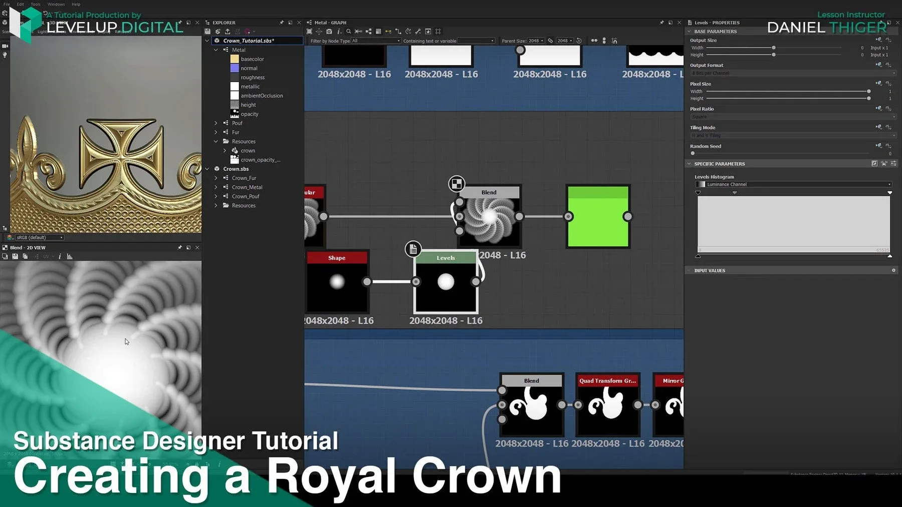 Creating a Royal Crown in Substance Designer | Daniel Thiger