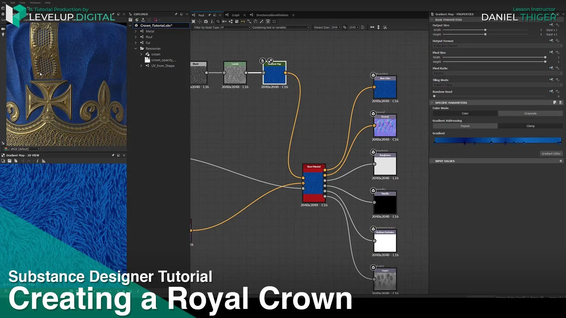 Creating a Royal Crown in Substance Designer | Daniel Thiger
