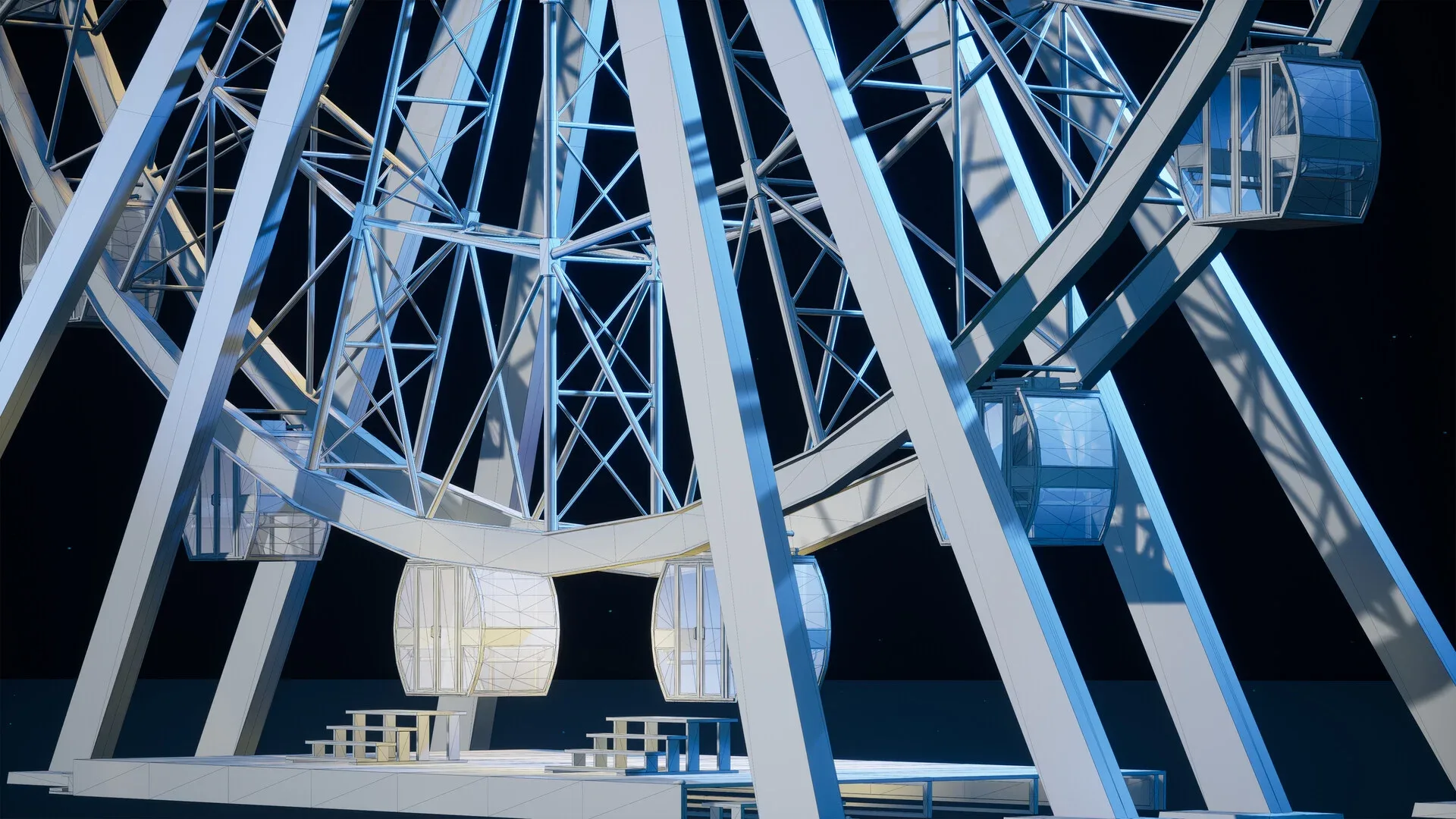 Ferris Wheel Low-poly 3D model