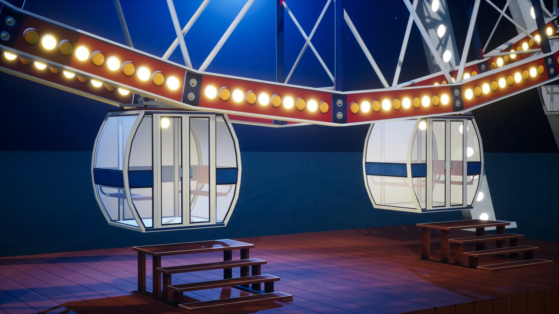 Ferris Wheel Low-poly 3D model