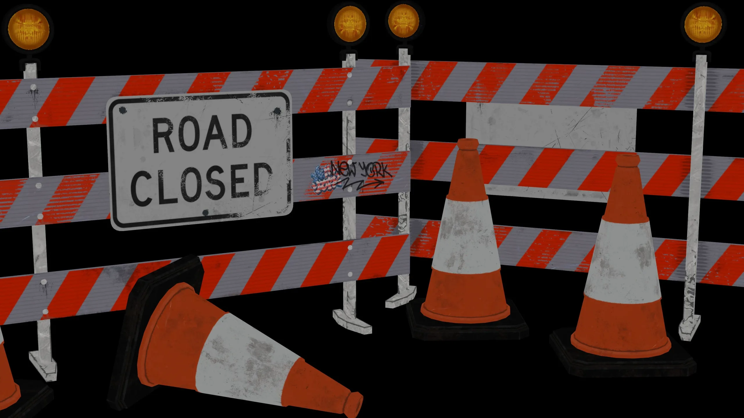 Traffic Barriers - PBR Game Ready Props