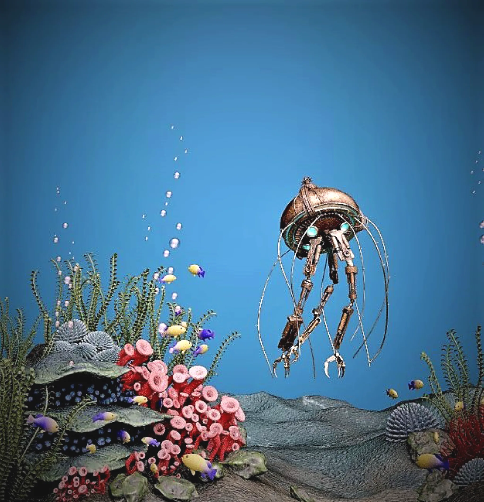 mechanical jellyfish steampunk