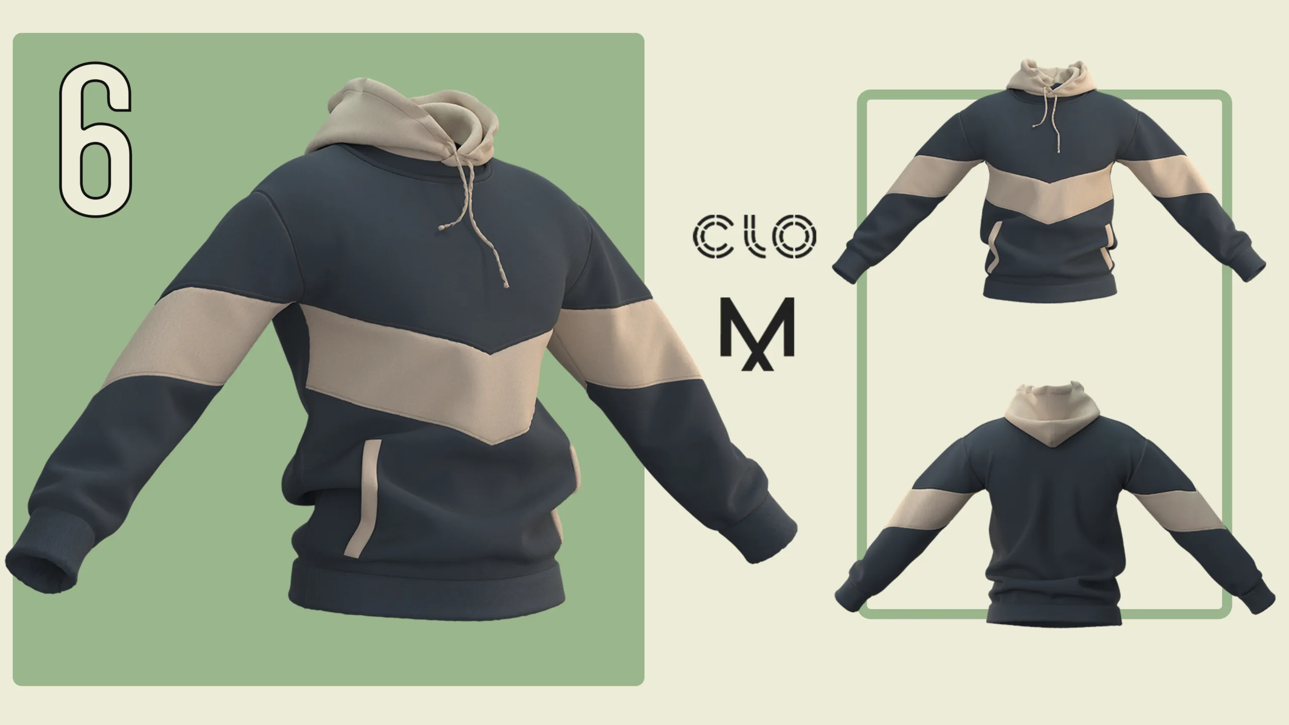 10 Hoodies / CLO3D / Marvelous + Project files: Zprj + OBJ + FBX