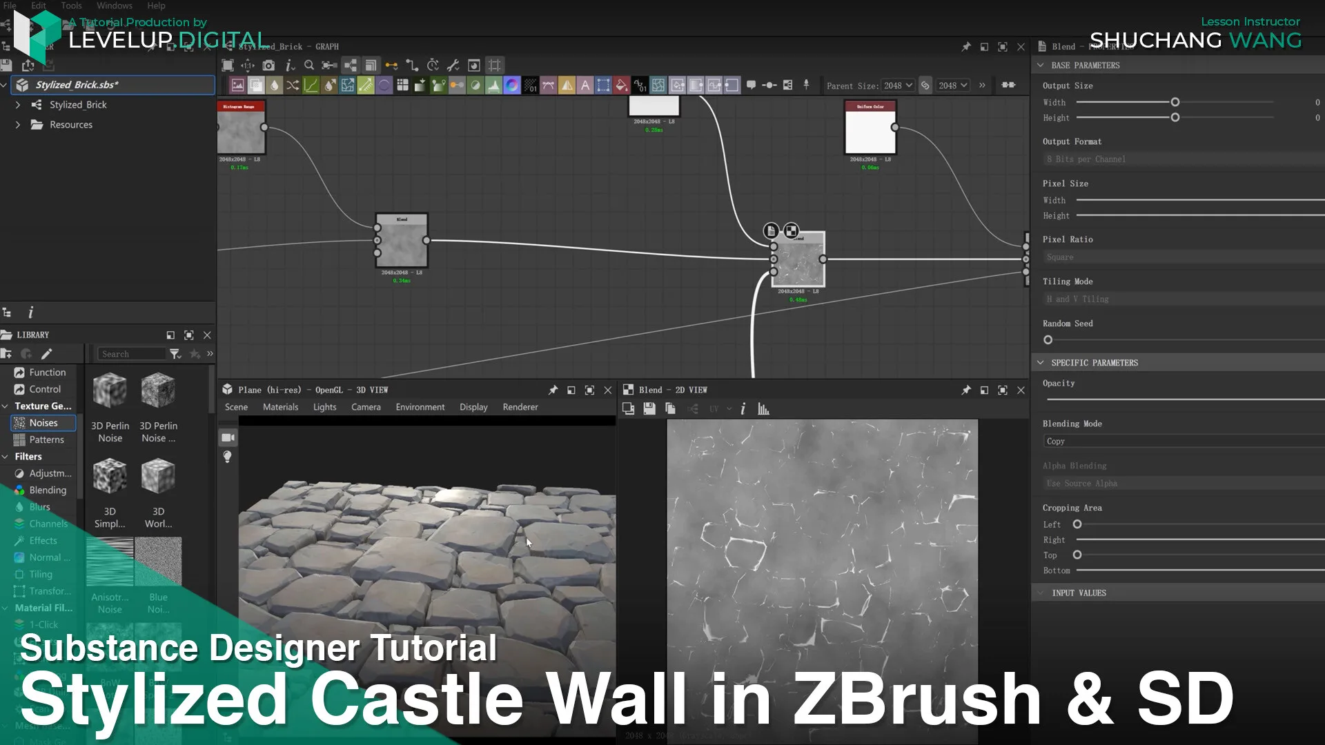 Stylized Castle Wall in ZBrush and Designer | Wang Shuchang