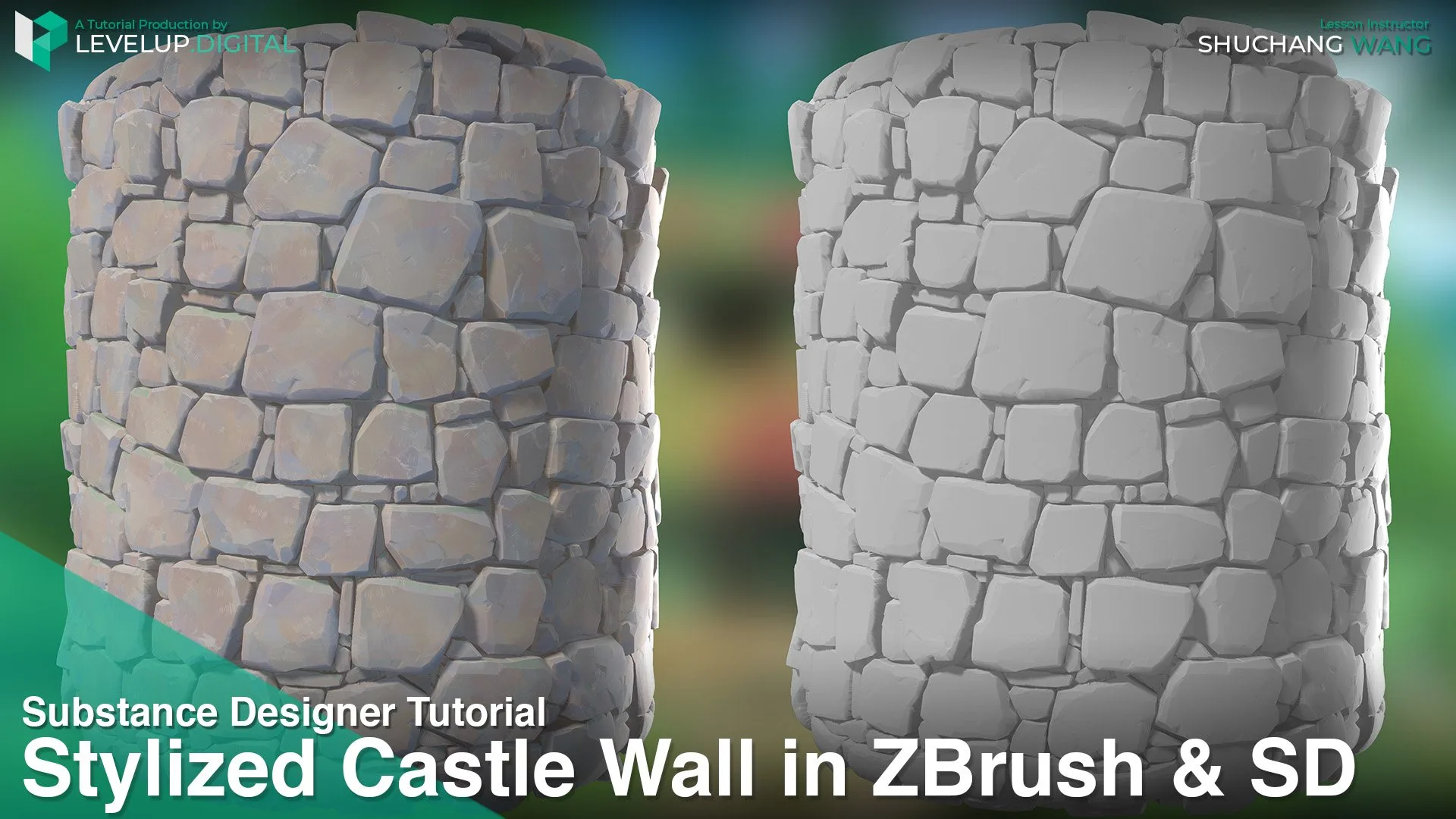 Stylized Castle Wall in ZBrush and Designer | Wang Shuchang