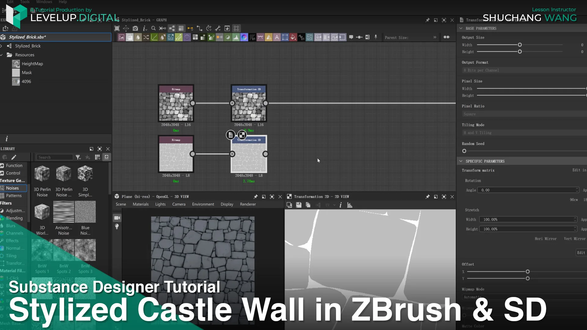 Stylized Castle Wall in ZBrush and Designer | Wang Shuchang