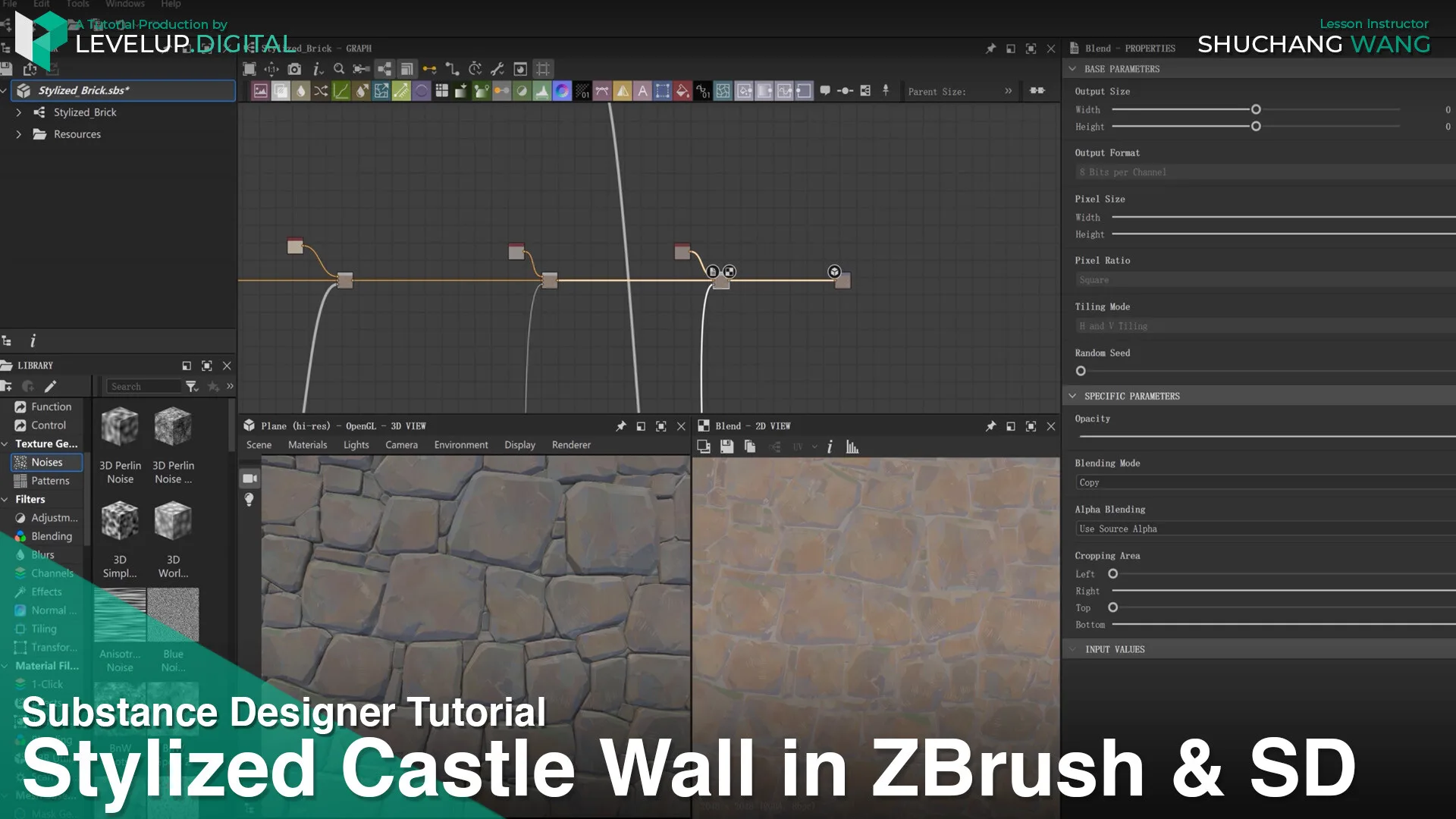 Stylized Castle Wall in ZBrush and Designer | Wang Shuchang