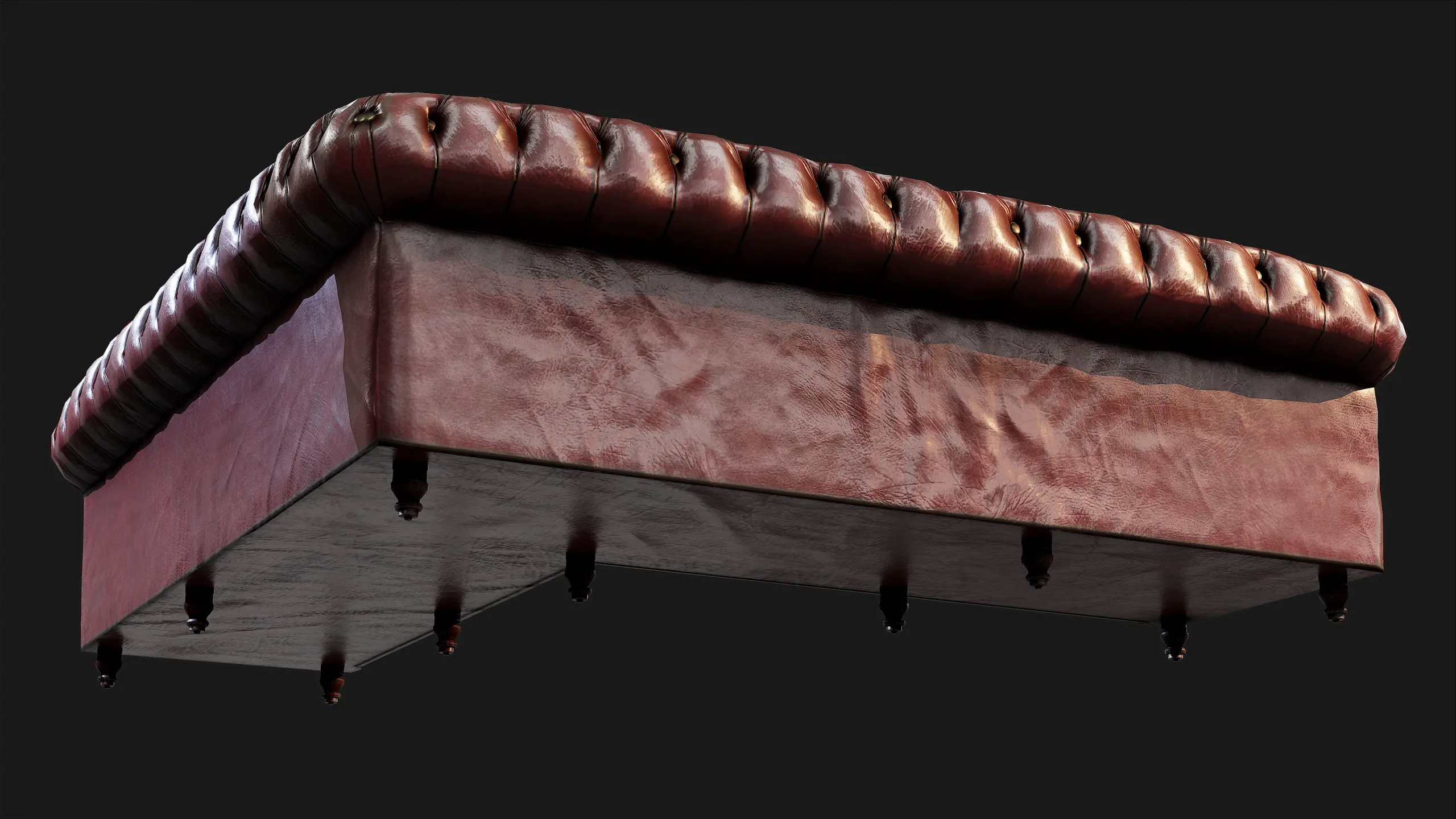 Leather Sofa - Game ready props