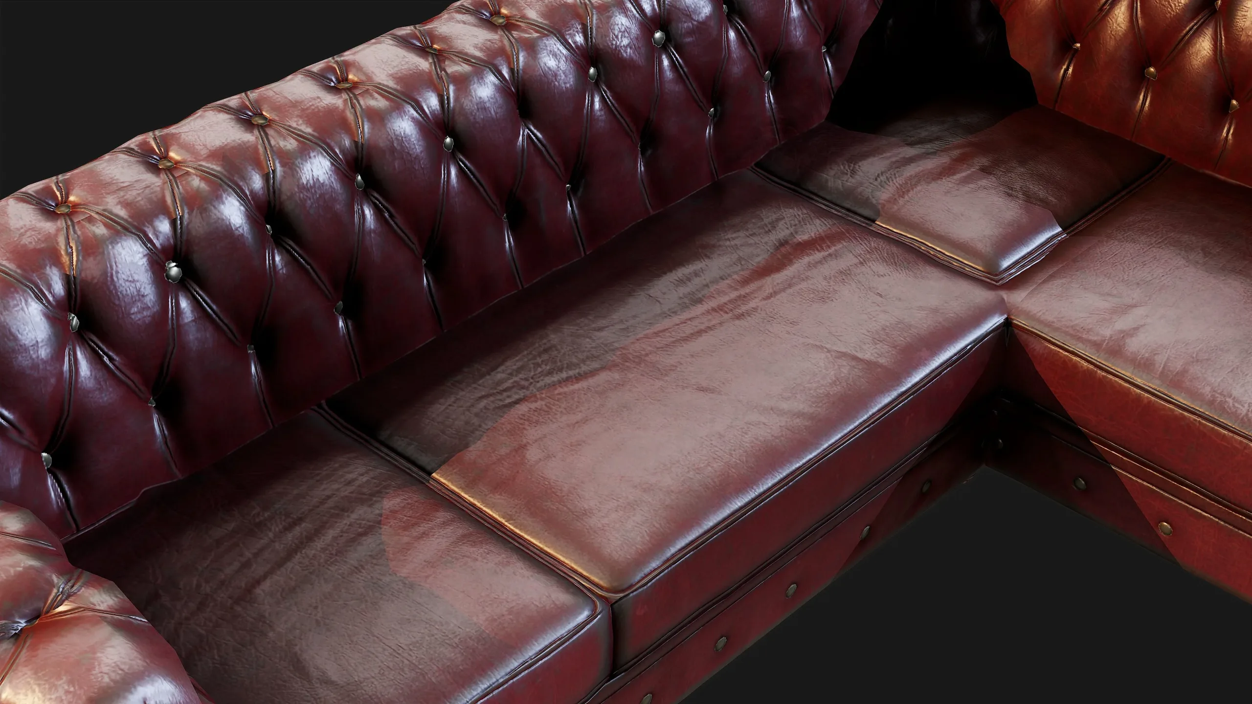 Leather Sofa - Game ready props