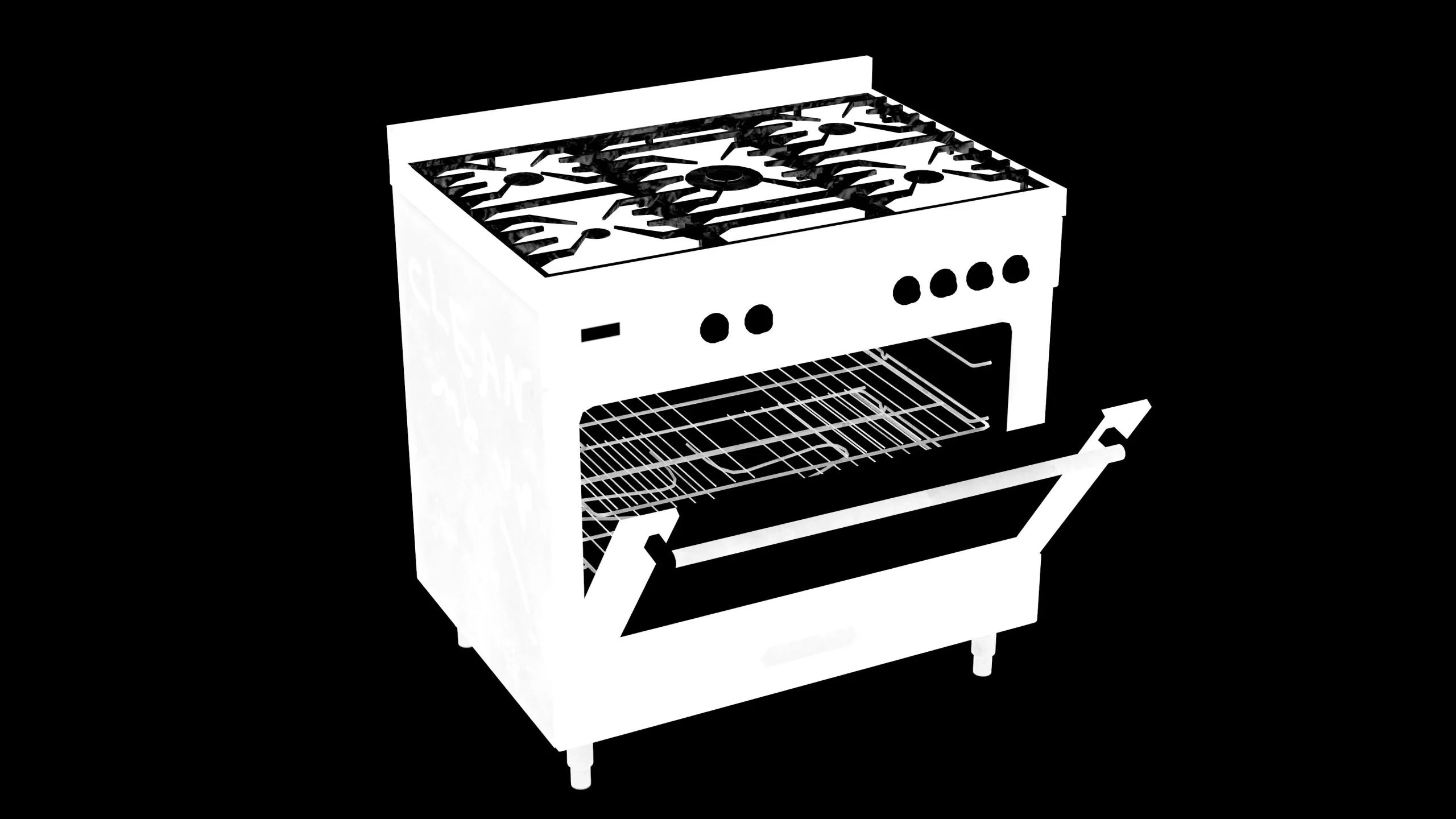 Gas Stove - Game ready props