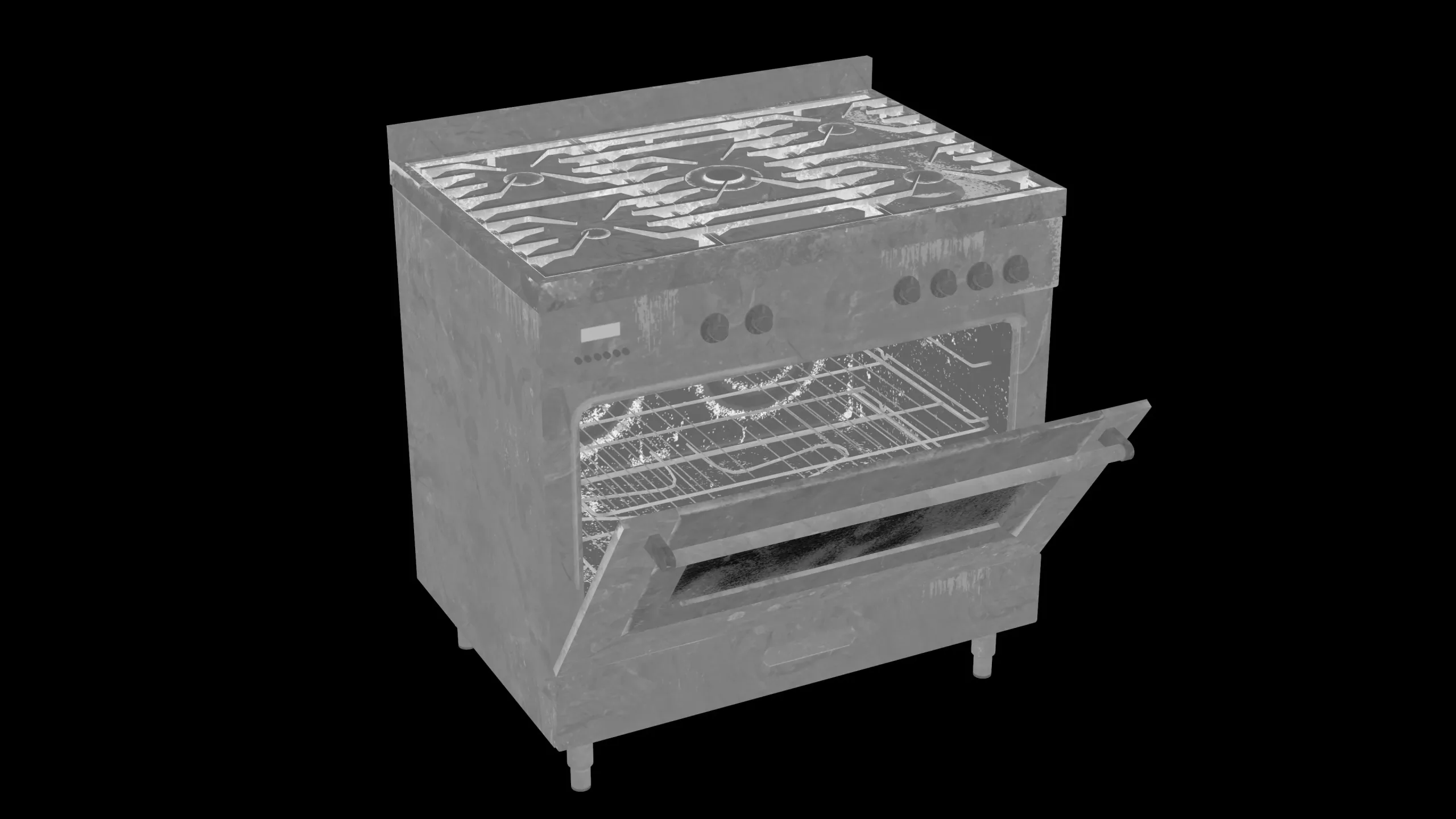 Gas Stove - Game ready props