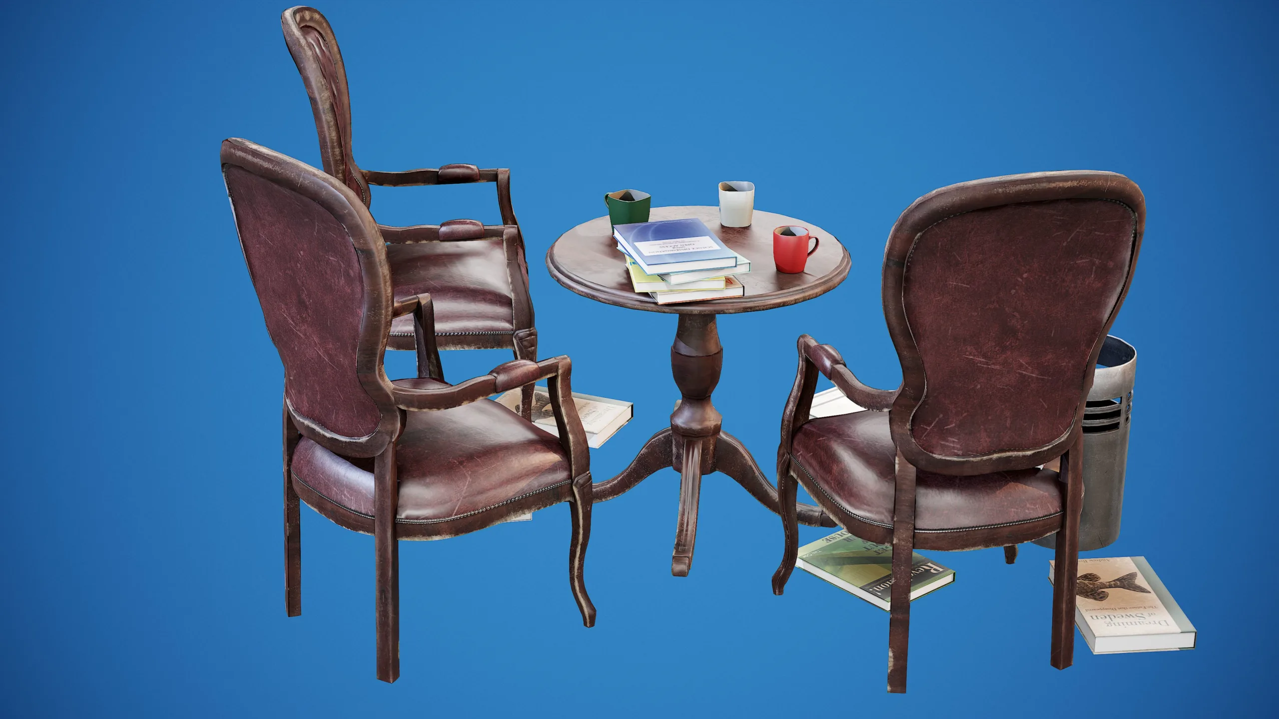 Chair And Table Pack - PBR Game Ready Props