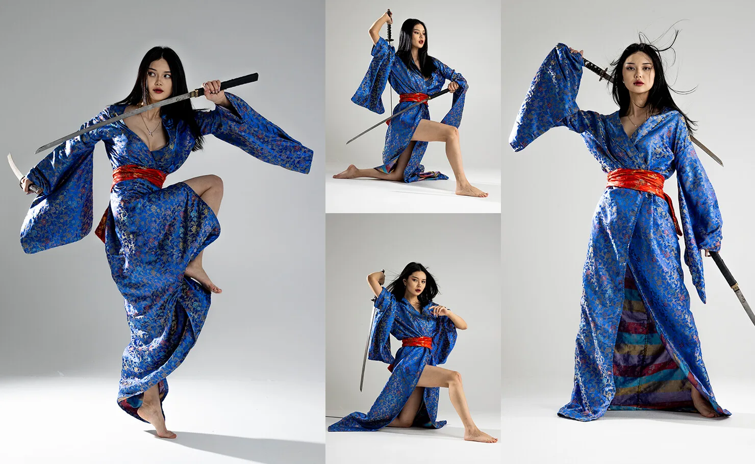 Female Character Poses (Kimono, Swordplay, Fighting)