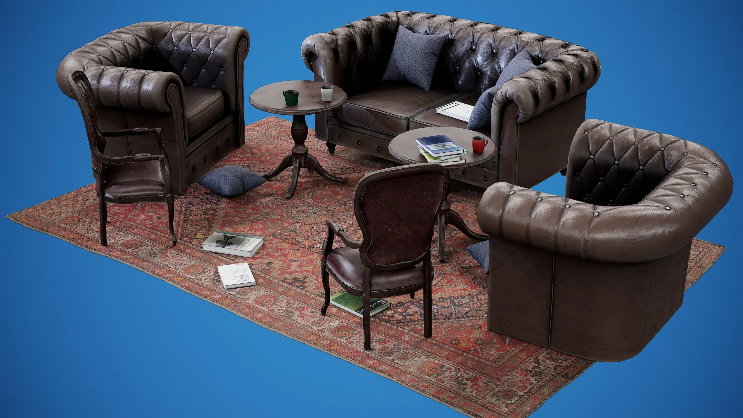 Armchair Set - PBR Game Ready Props