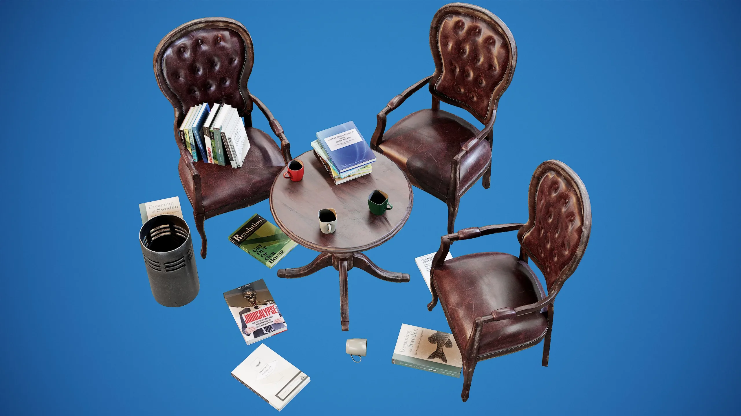 Armchair Set - PBR Game Ready Props