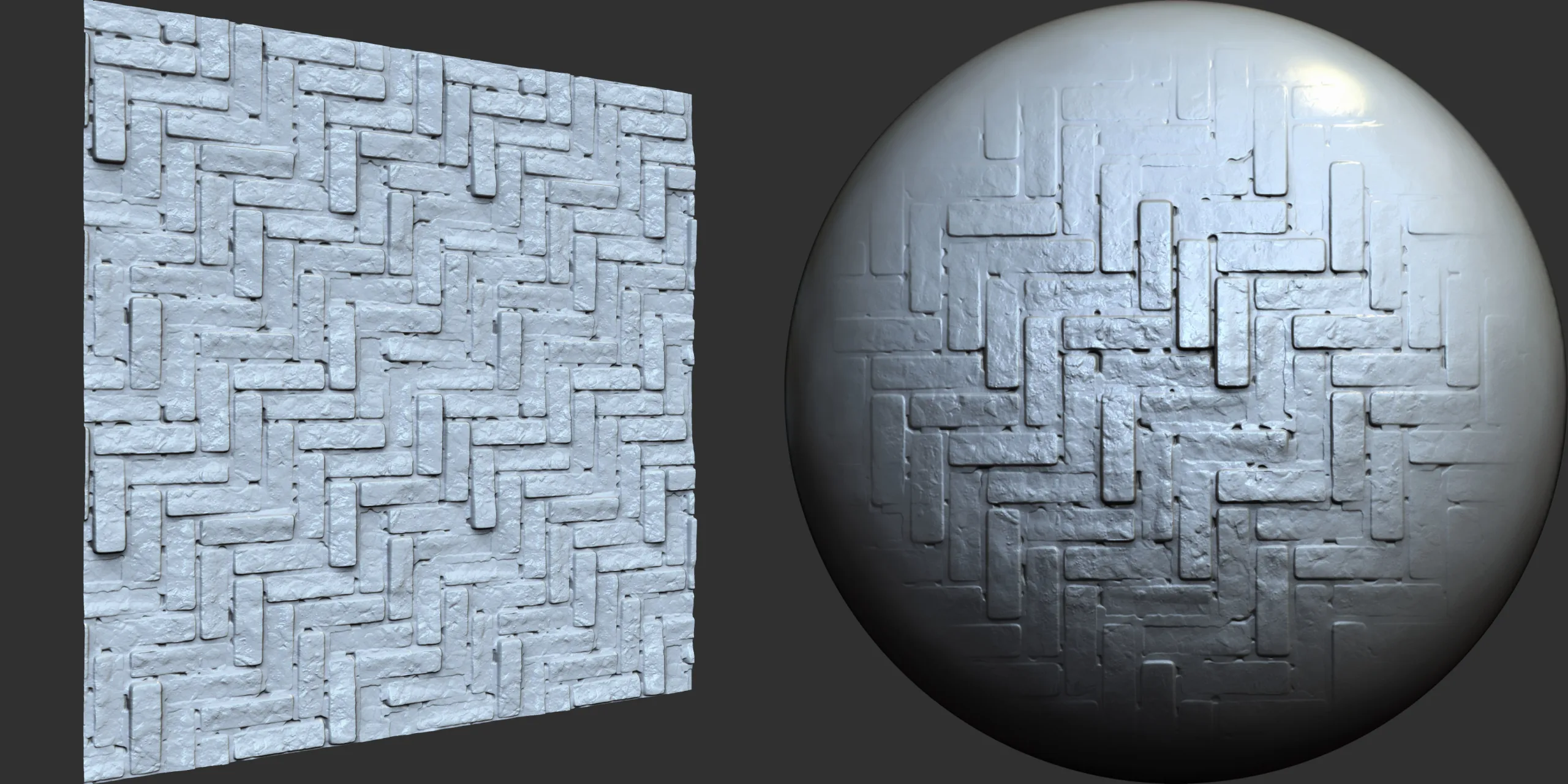 Brick Pattern Brushes, Noise and Height Map