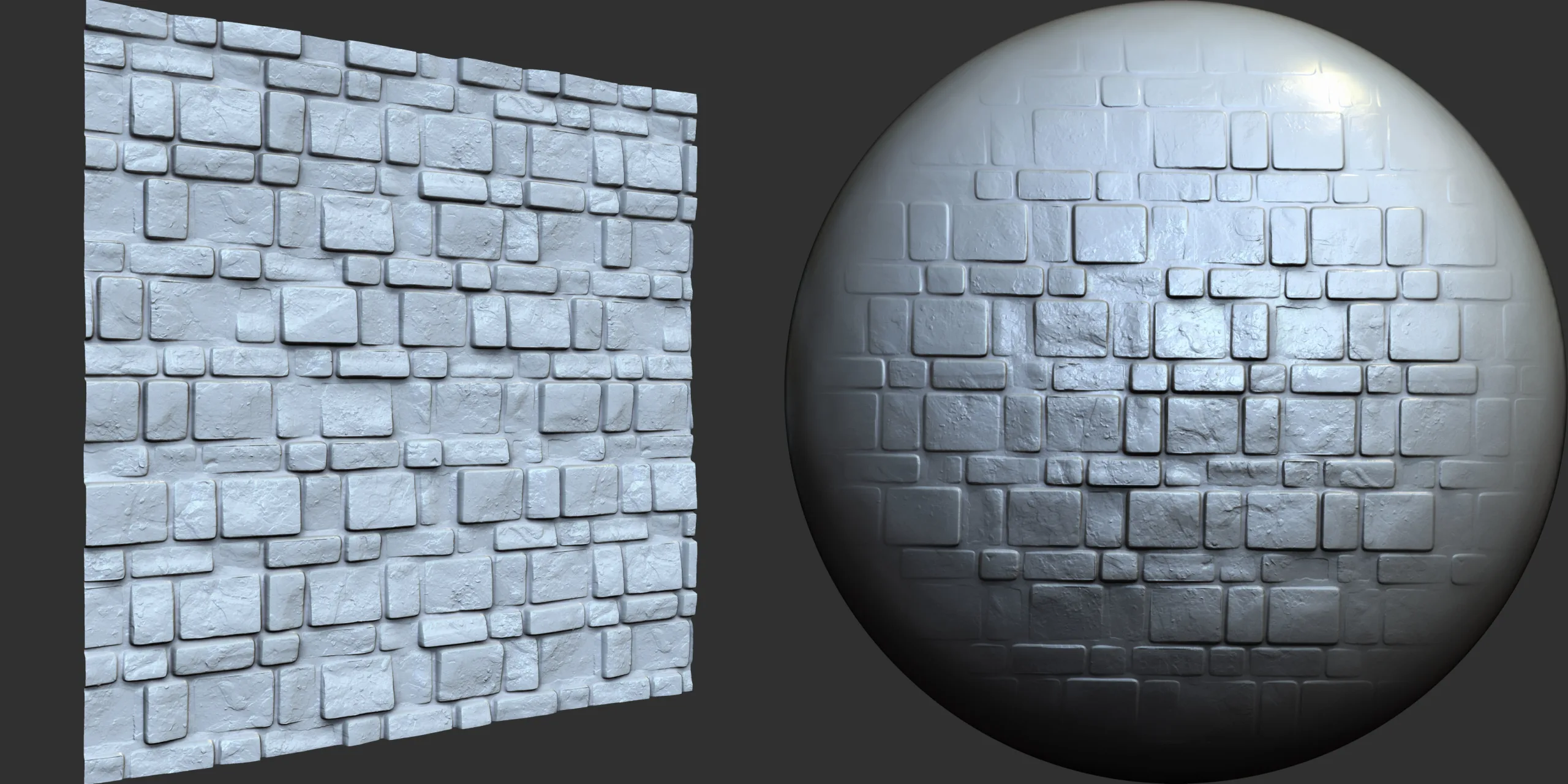 Brick Pattern Brushes, Noise and Height Map