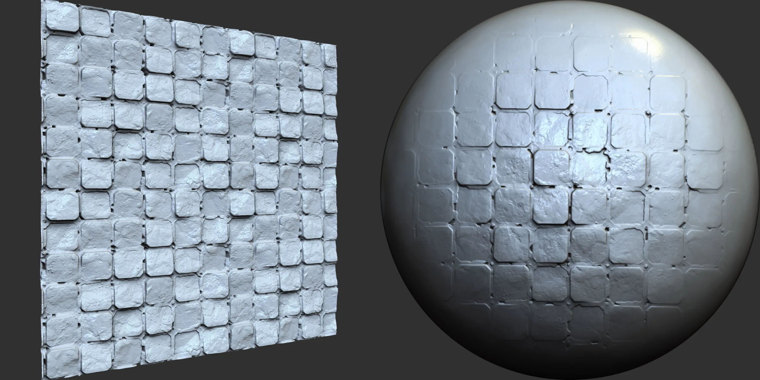 Brick Pattern Brushes, Noise and Height Map