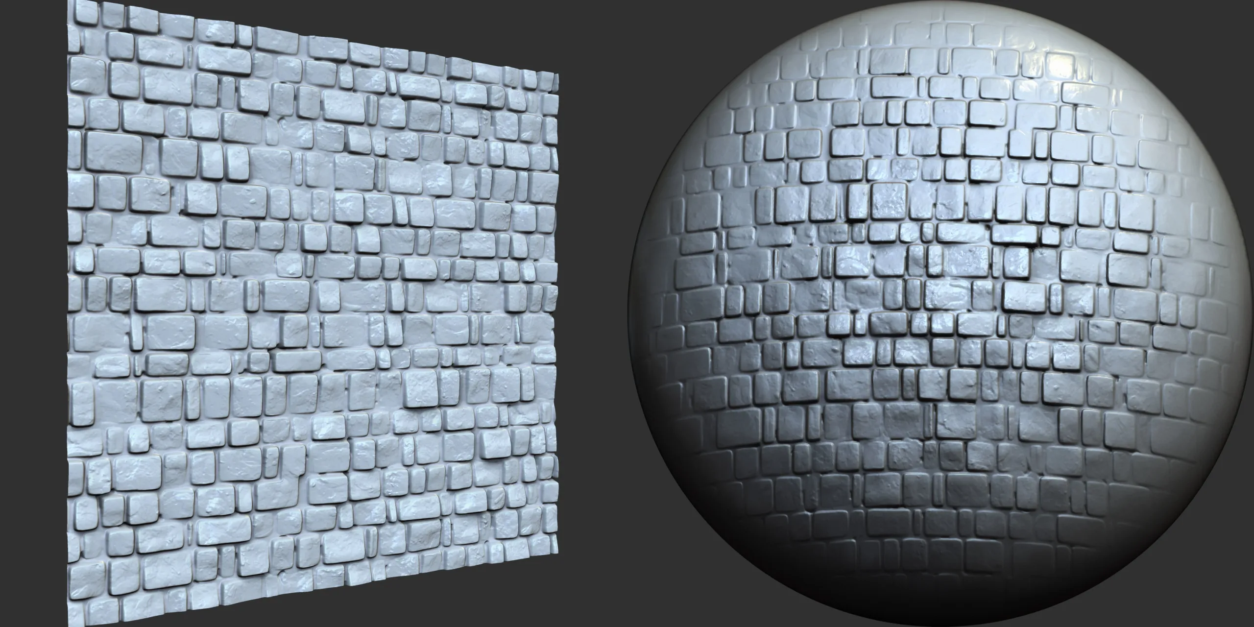 Brick Pattern Brushes, Noise and Height Map