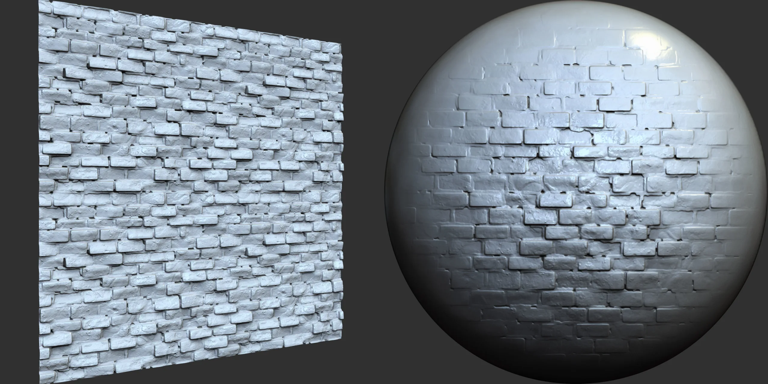 Brick Pattern Brushes, Noise and Height Map