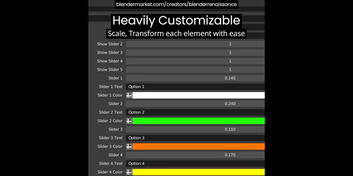 Info Graphs for Blender (using Geometry nodes)