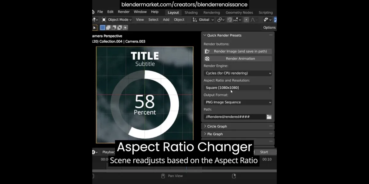 Info Graphs for Blender (using Geometry nodes)