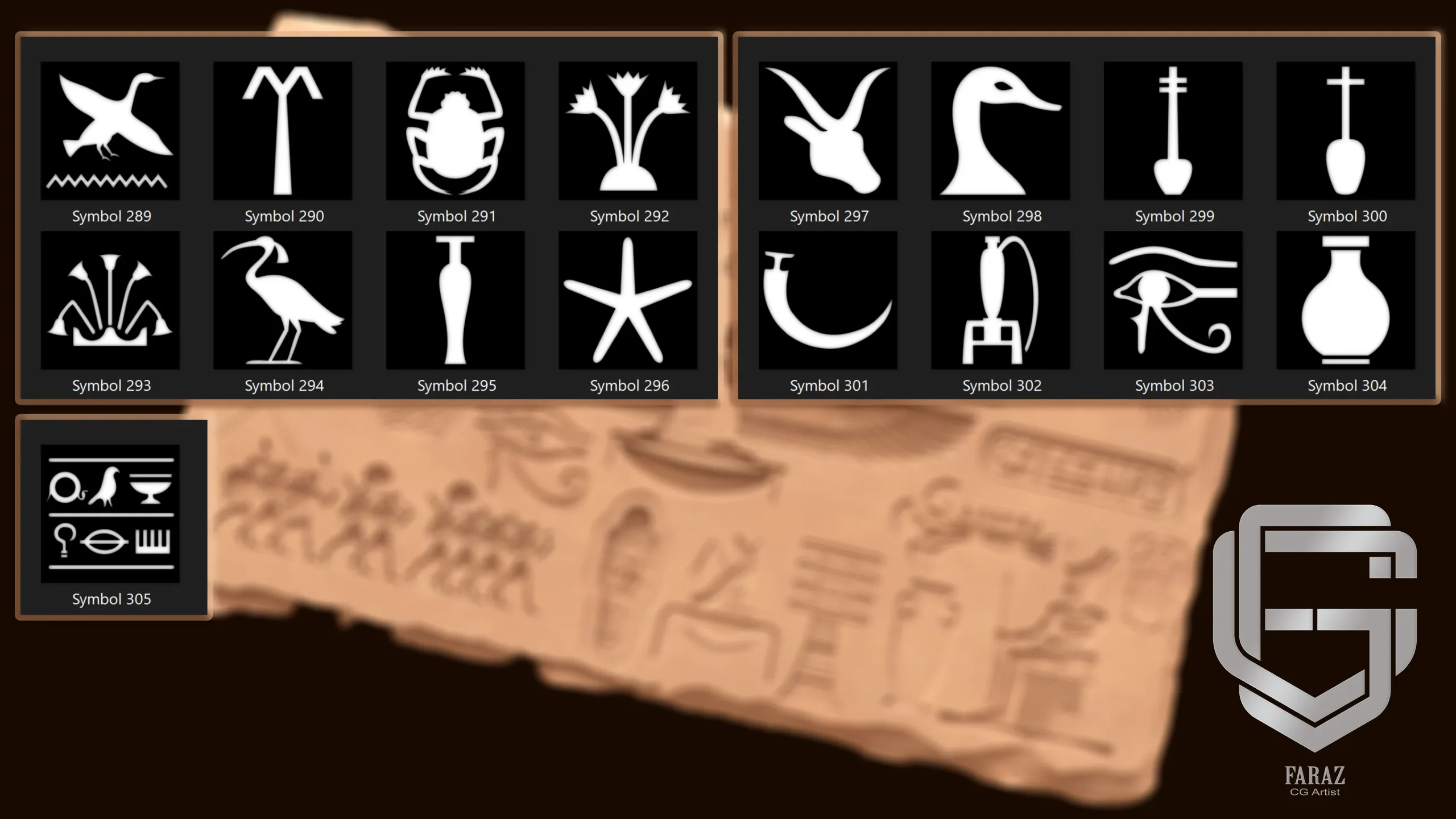 520 Egyptian ancient symbol (Alpha & Photoshop brush)