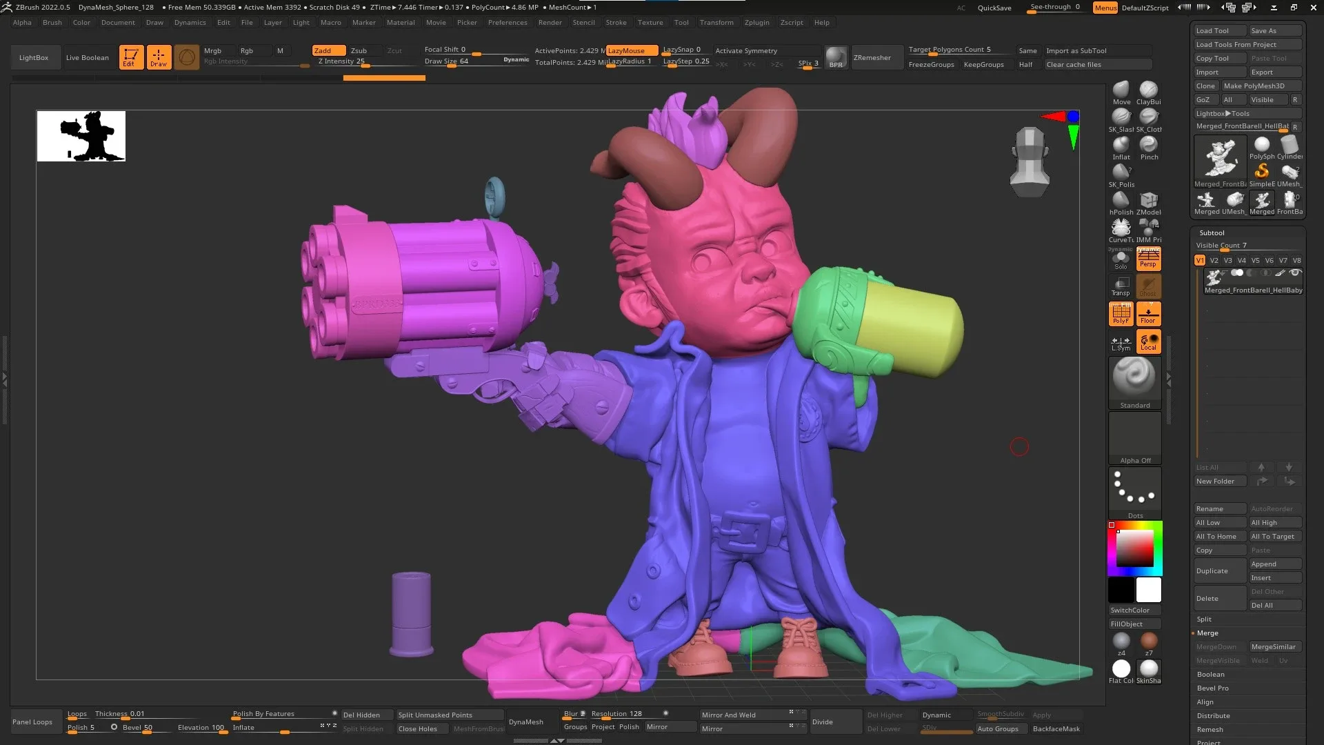 Ready to 3d print Hellbaby figure