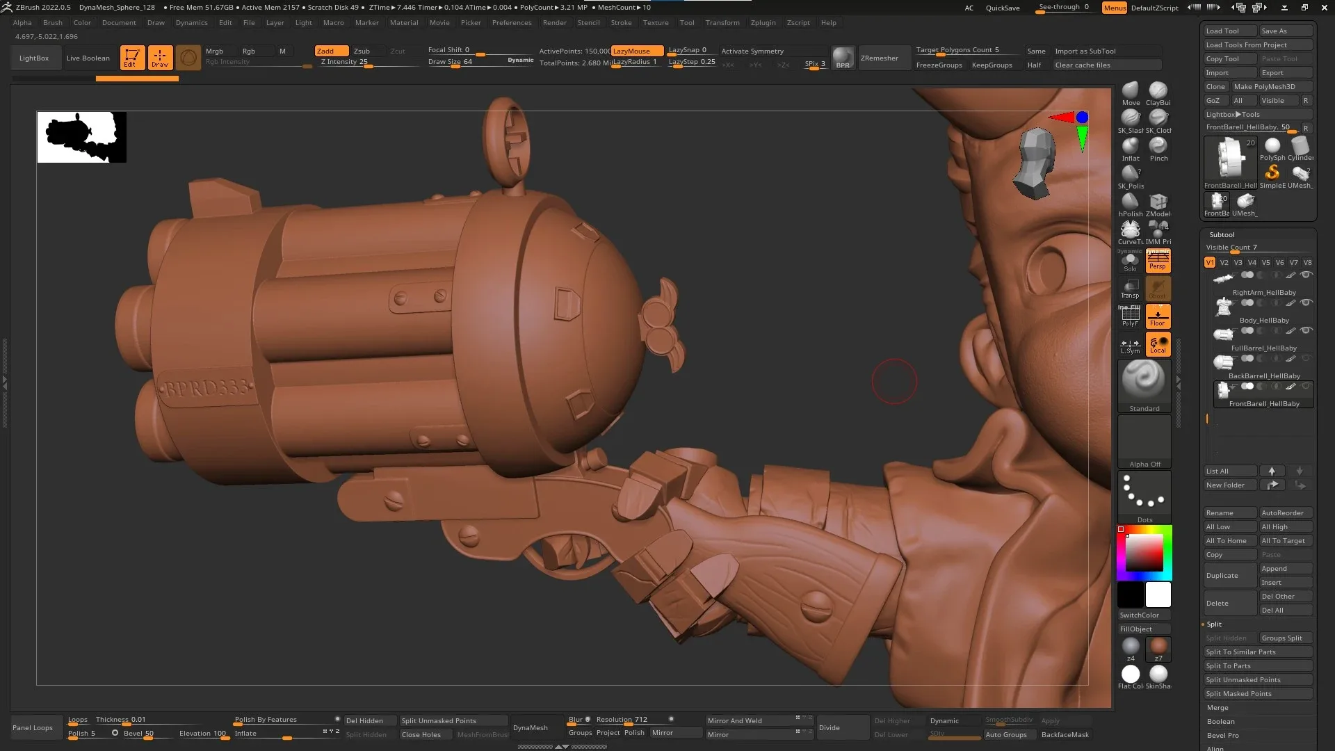 Ready to 3d print Hellbaby figure