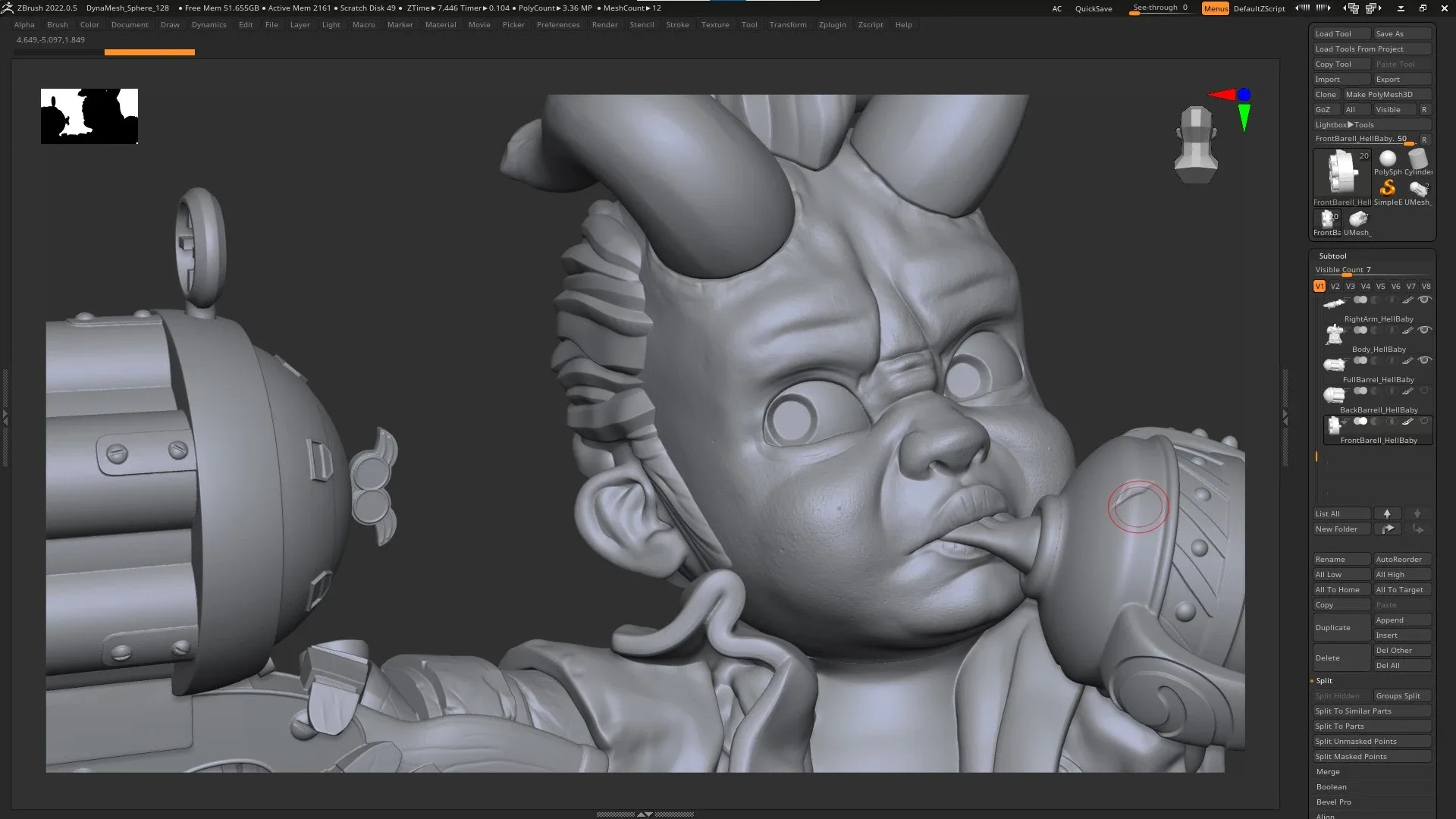 Ready to 3d print Hellbaby figure