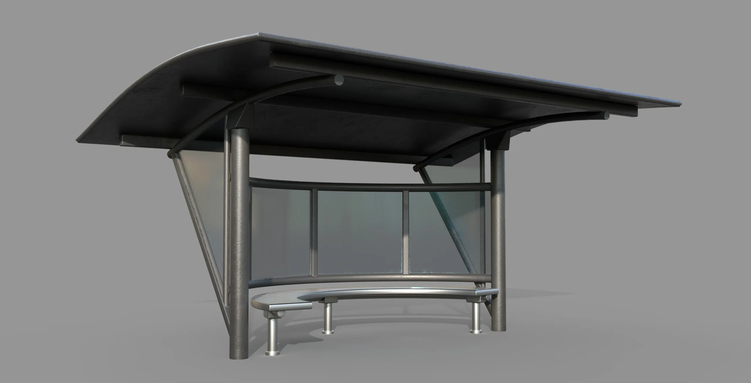 13 Bus Stop Base Mesh with UVs and Textures Vol 2