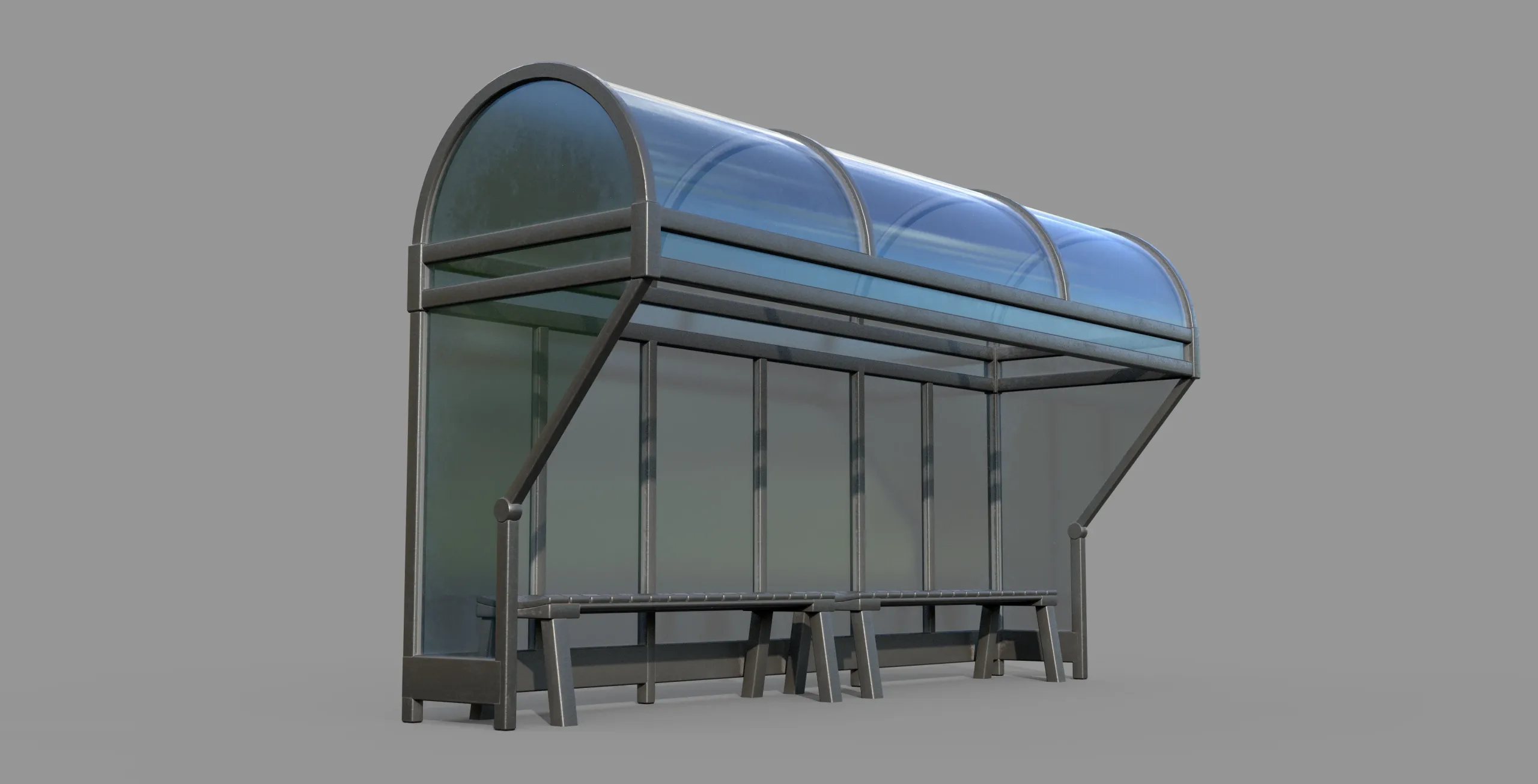 13 Bus Stop Base Mesh with UVs and Textures Vol 2