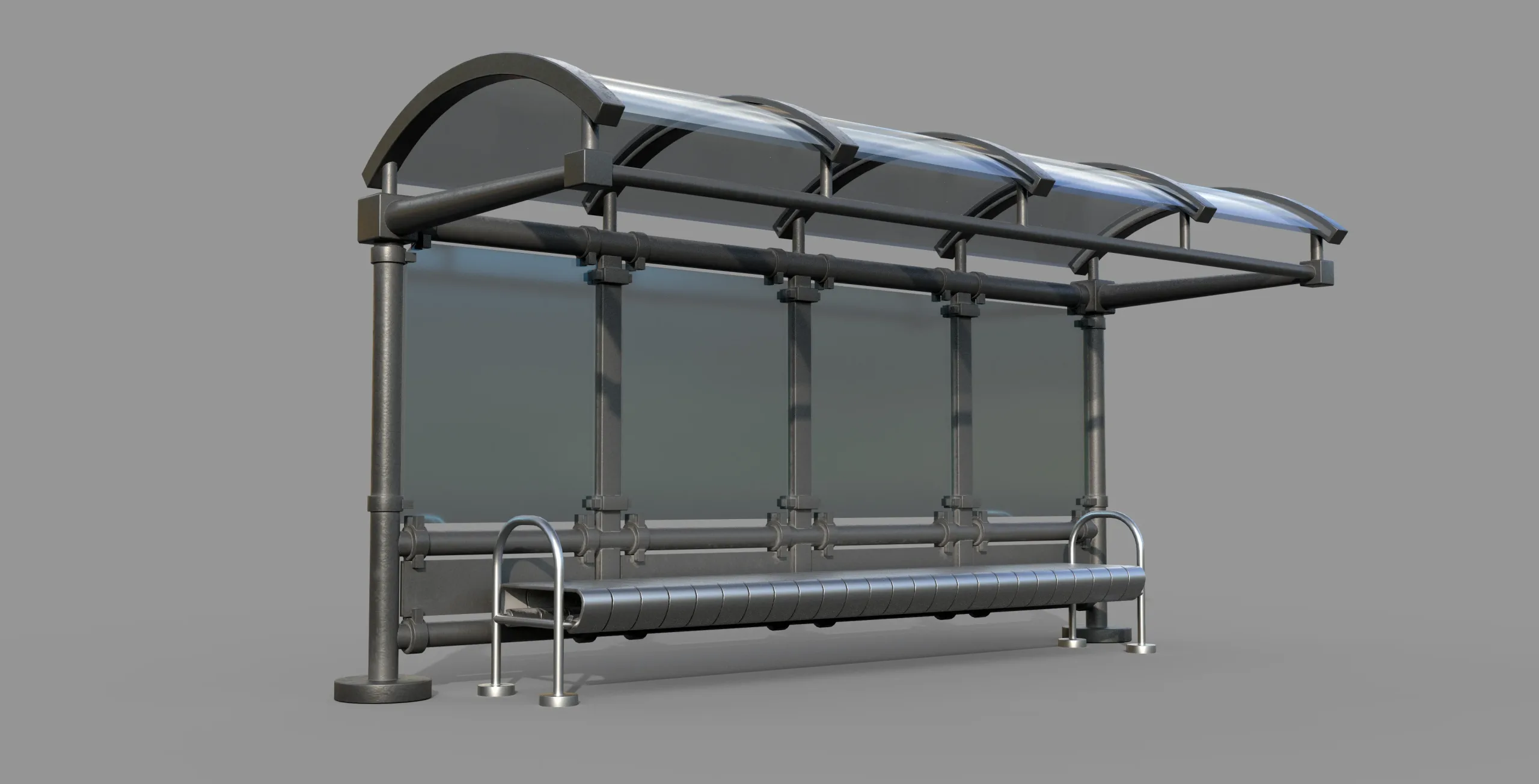 13 Bus Stop Base Mesh with UVs and Textures Vol 2