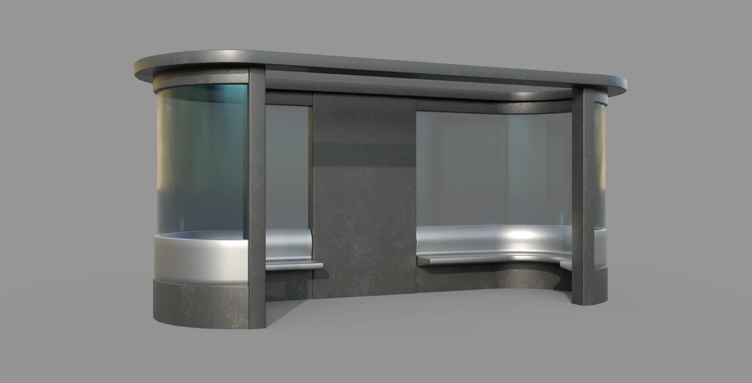 13 Bus Stop Base Mesh with UVs and Textures Vol 2