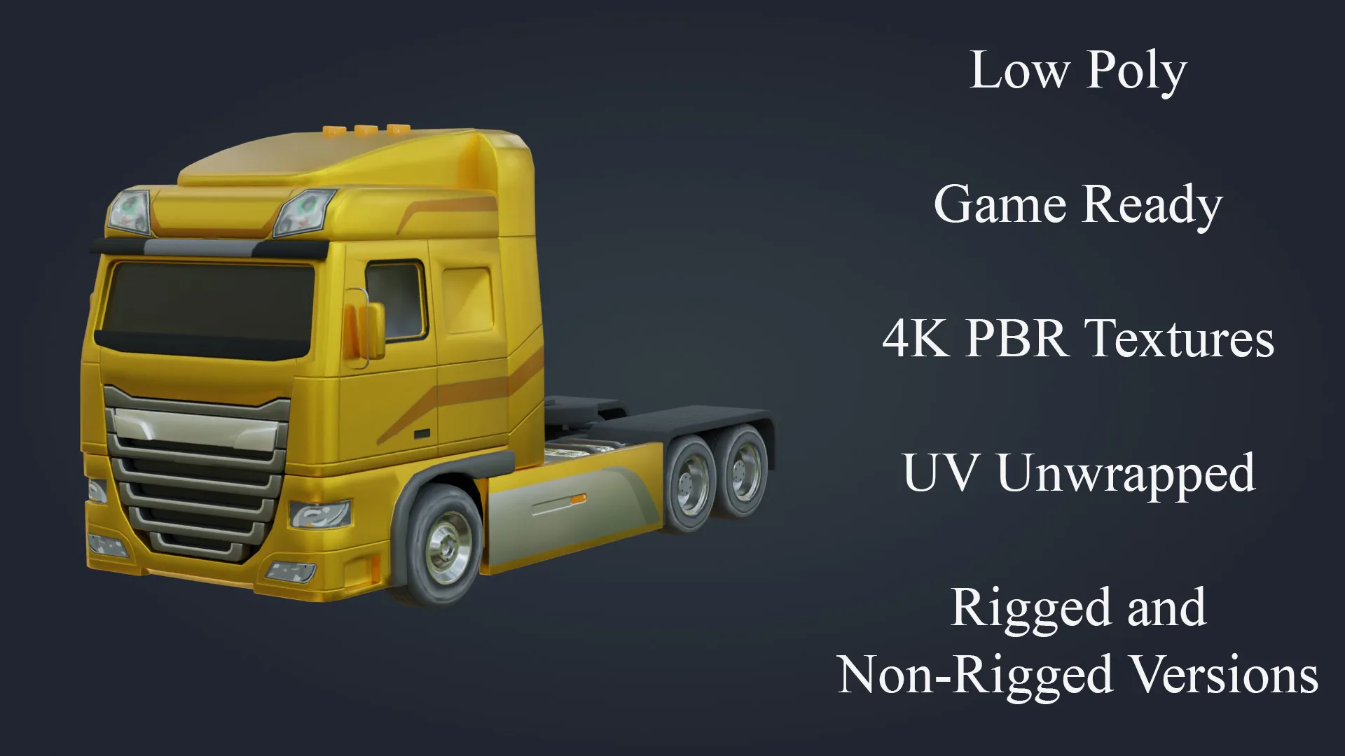 Truck - Low Poly - Game Ready - PBR